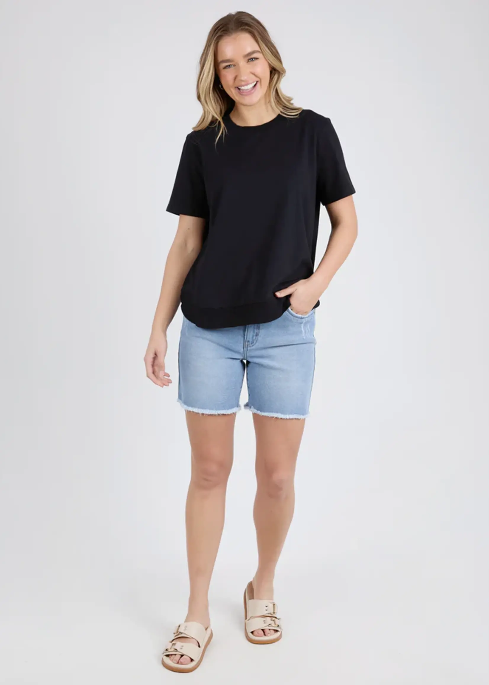 Foxwood Farrah Short Sleeve Tee - Black