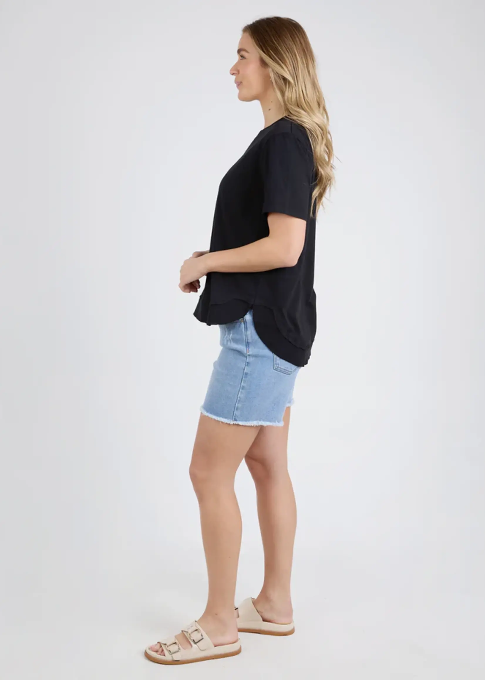 Foxwood Farrah Short Sleeve Tee - Black