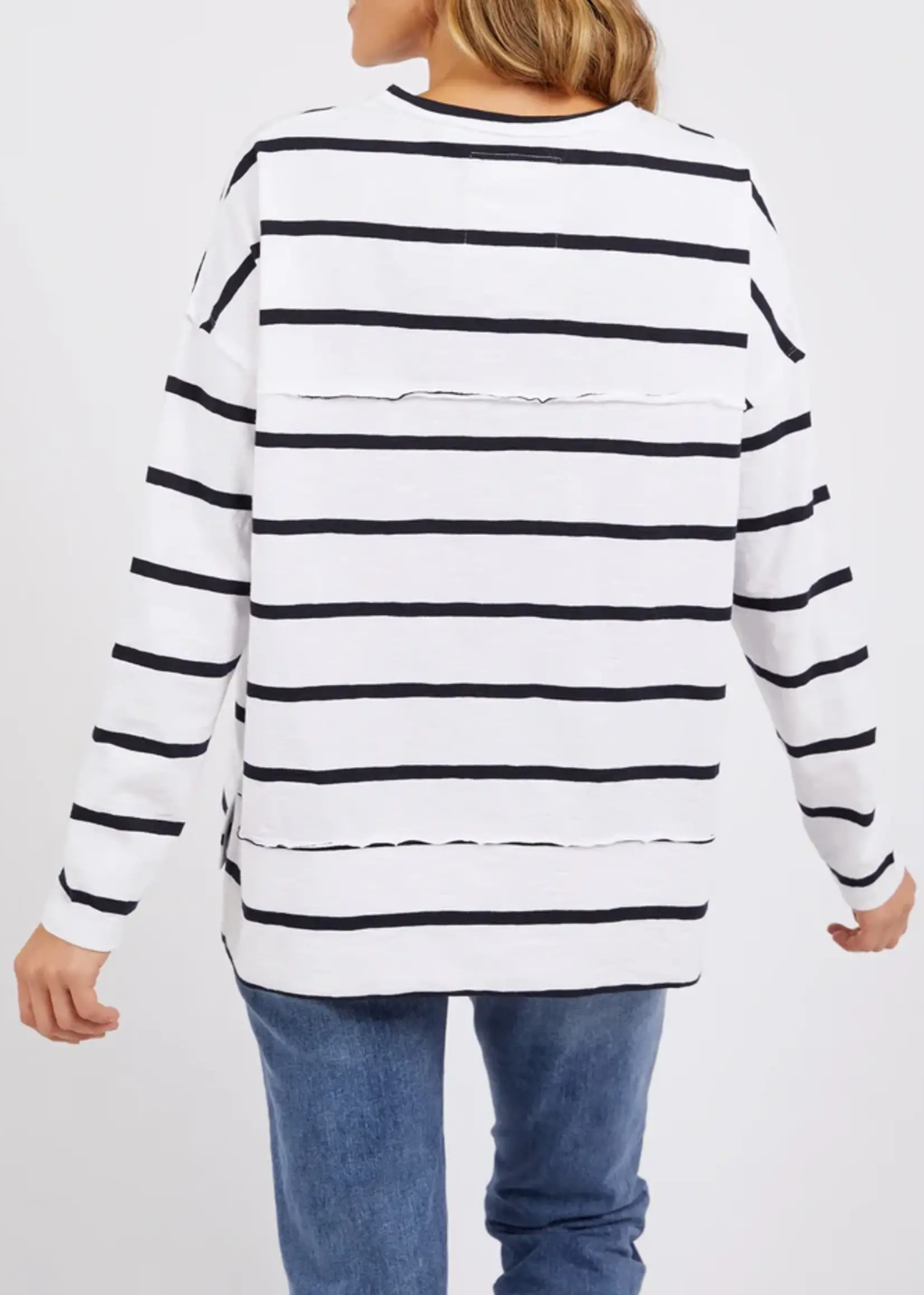 Foxwood Jayne Stripe Throw On Top - White