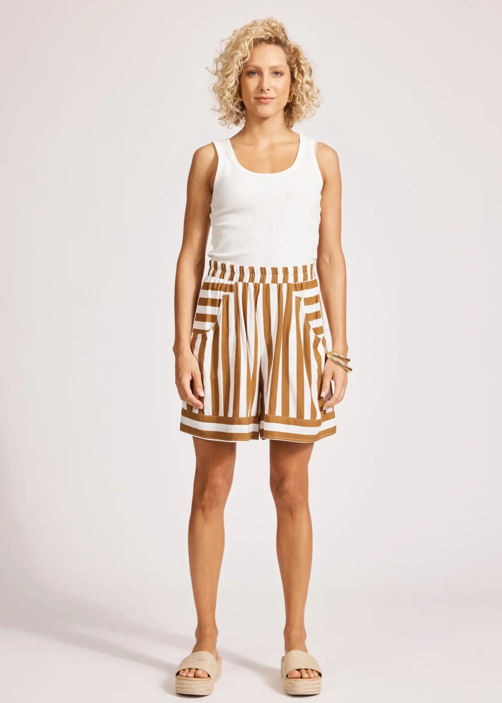 EB & Ive Treville Stripe Short - Caramel