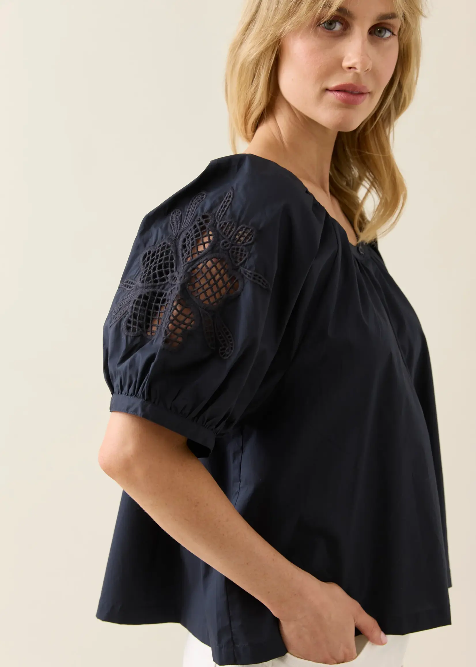 Isle of Mine Nilsa Button Top - Navy