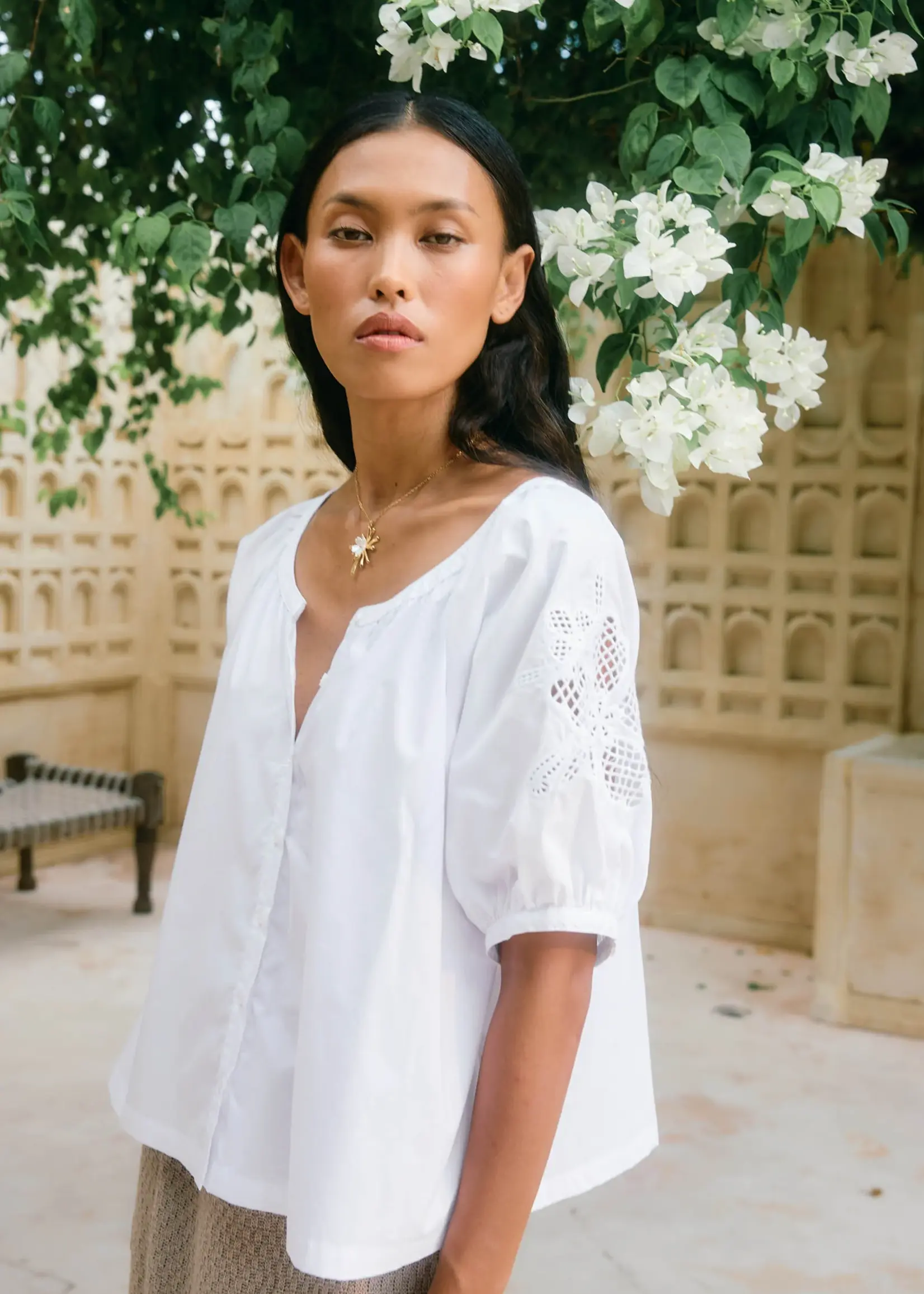 Isle of Mine Nilsa Button Top - Lotus