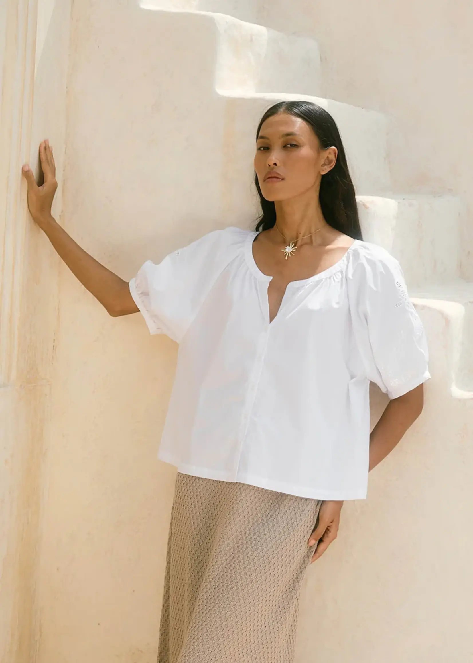 Isle of Mine Nilsa Button Top - Lotus