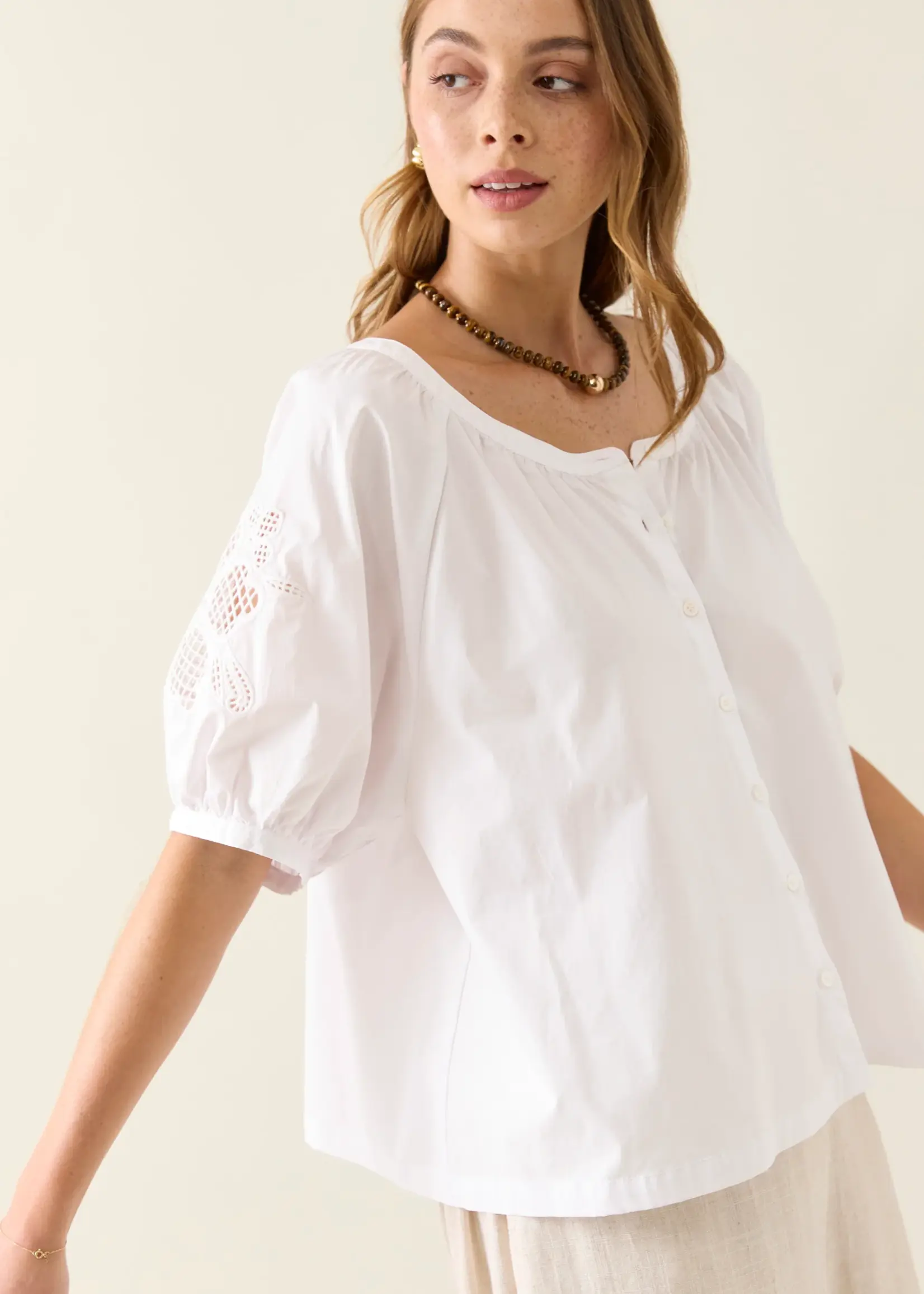 Isle of Mine Nilsa Button Top - Lotus