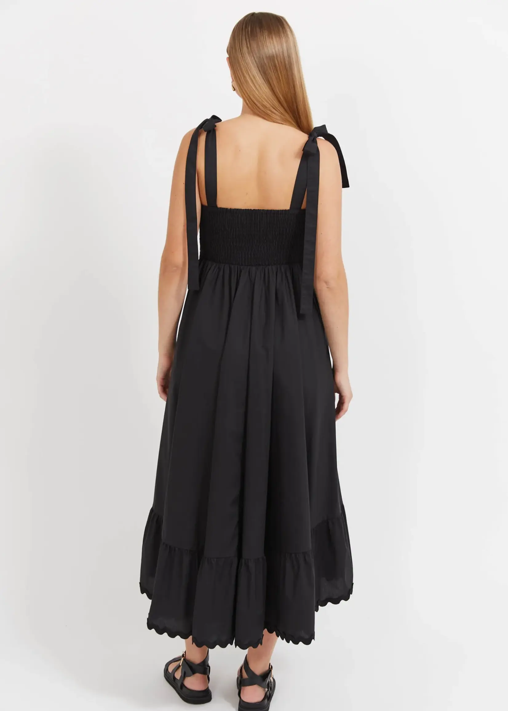 Haven Brasilia Tie Maxi Dress - Black