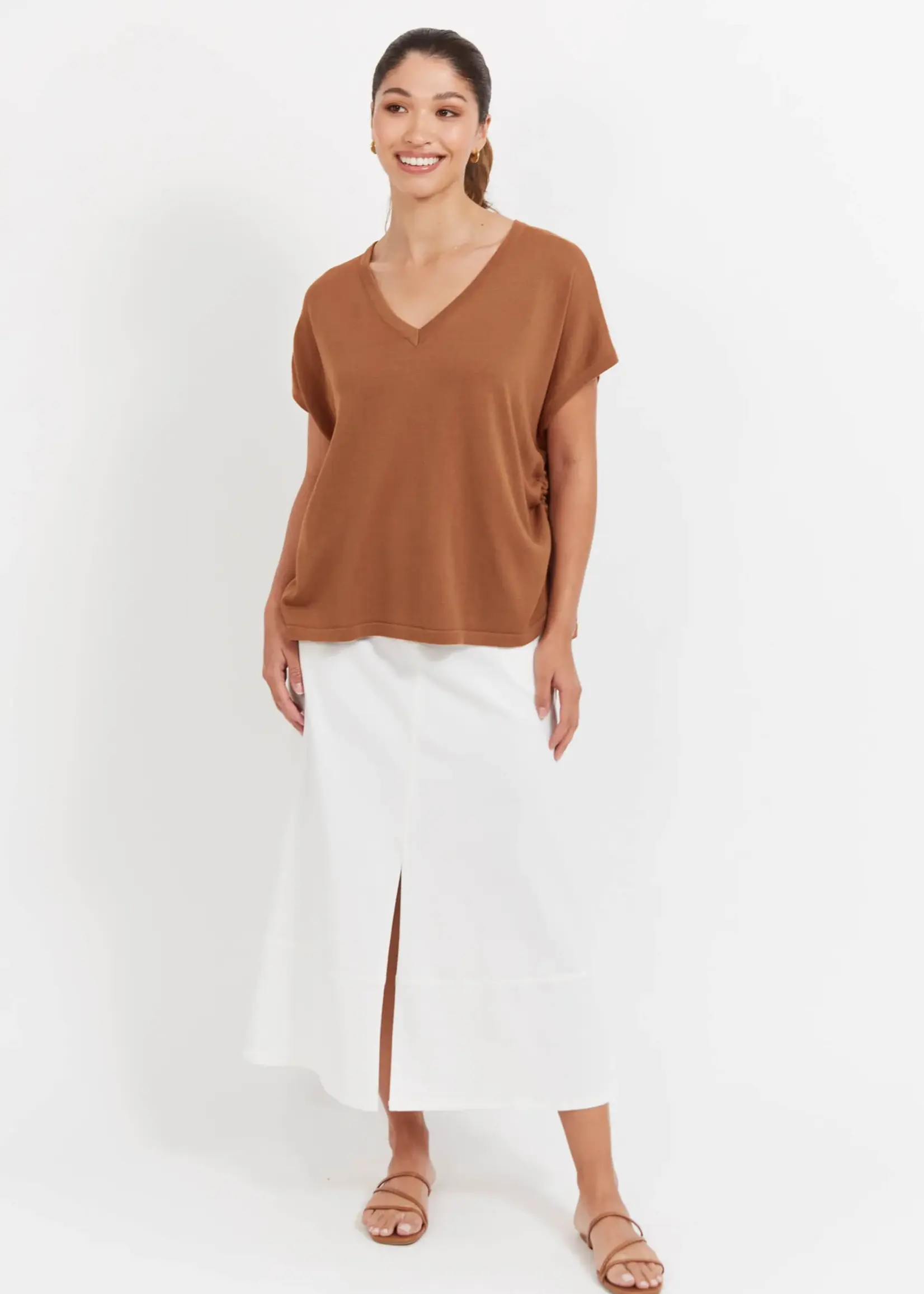 Haven Haiti Tie Knit Top - Tan