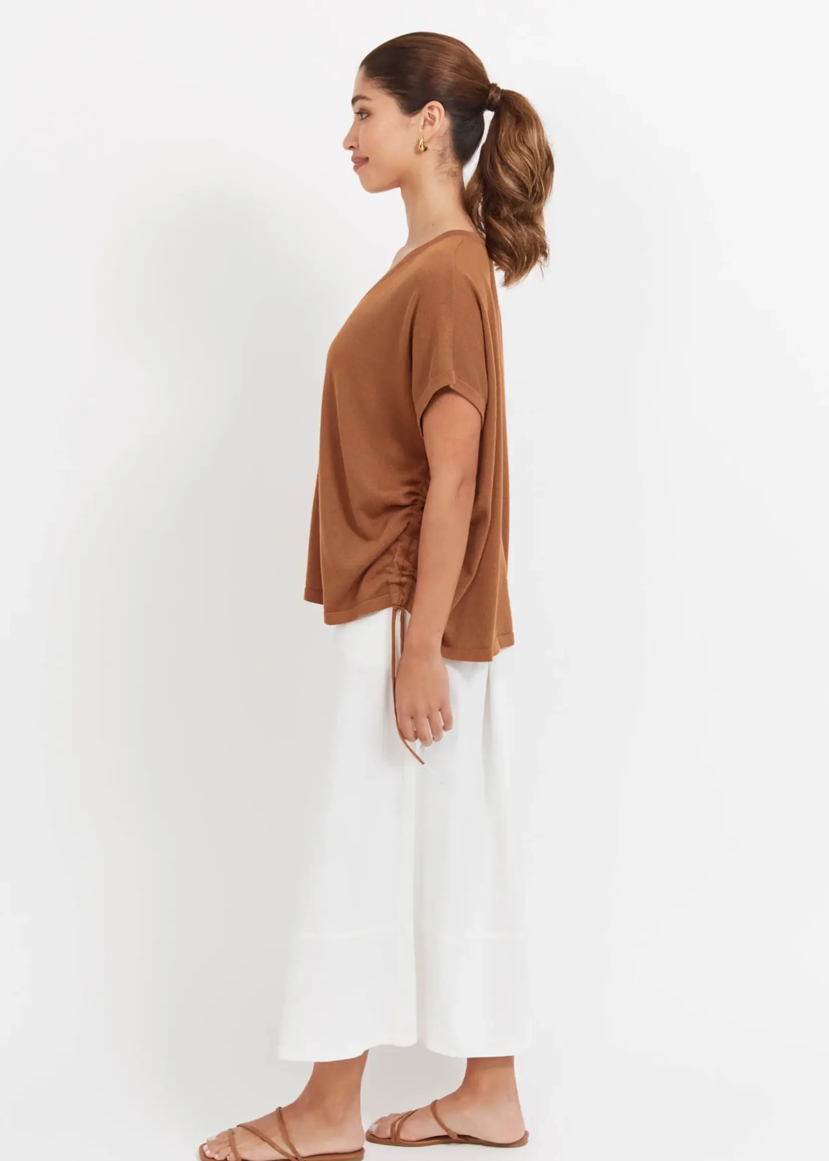 Haven Haiti Tie Knit Top - Tan