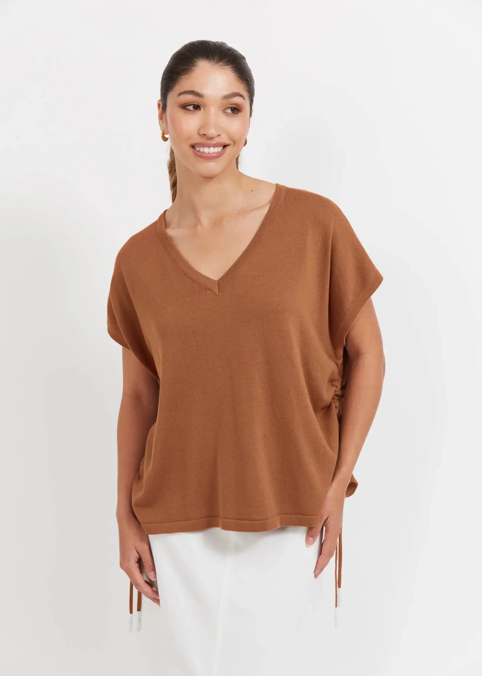 Haven Haiti Tie Knit Top - Tan
