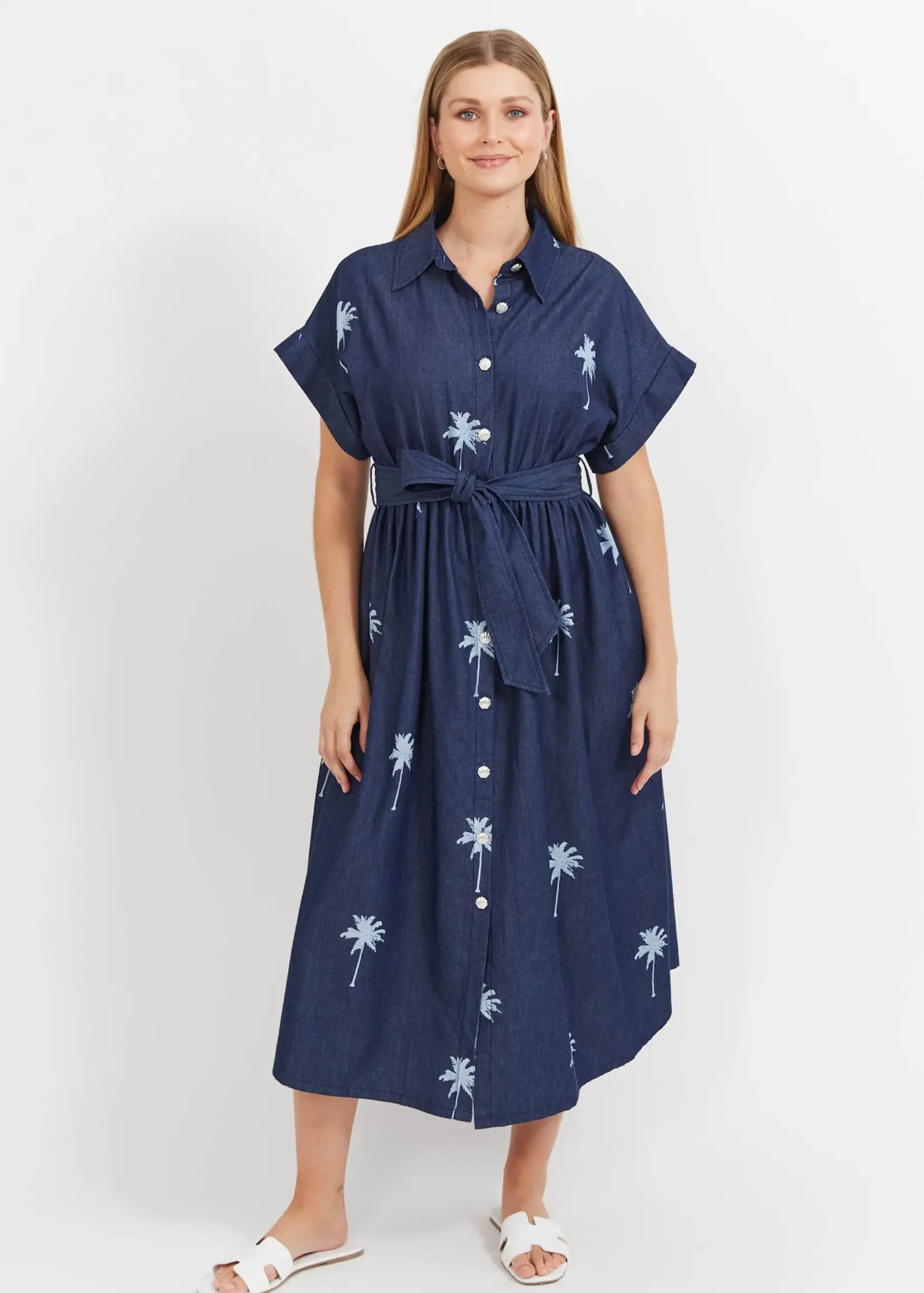 Haven Montego Denim Shirt Dress - Indigo