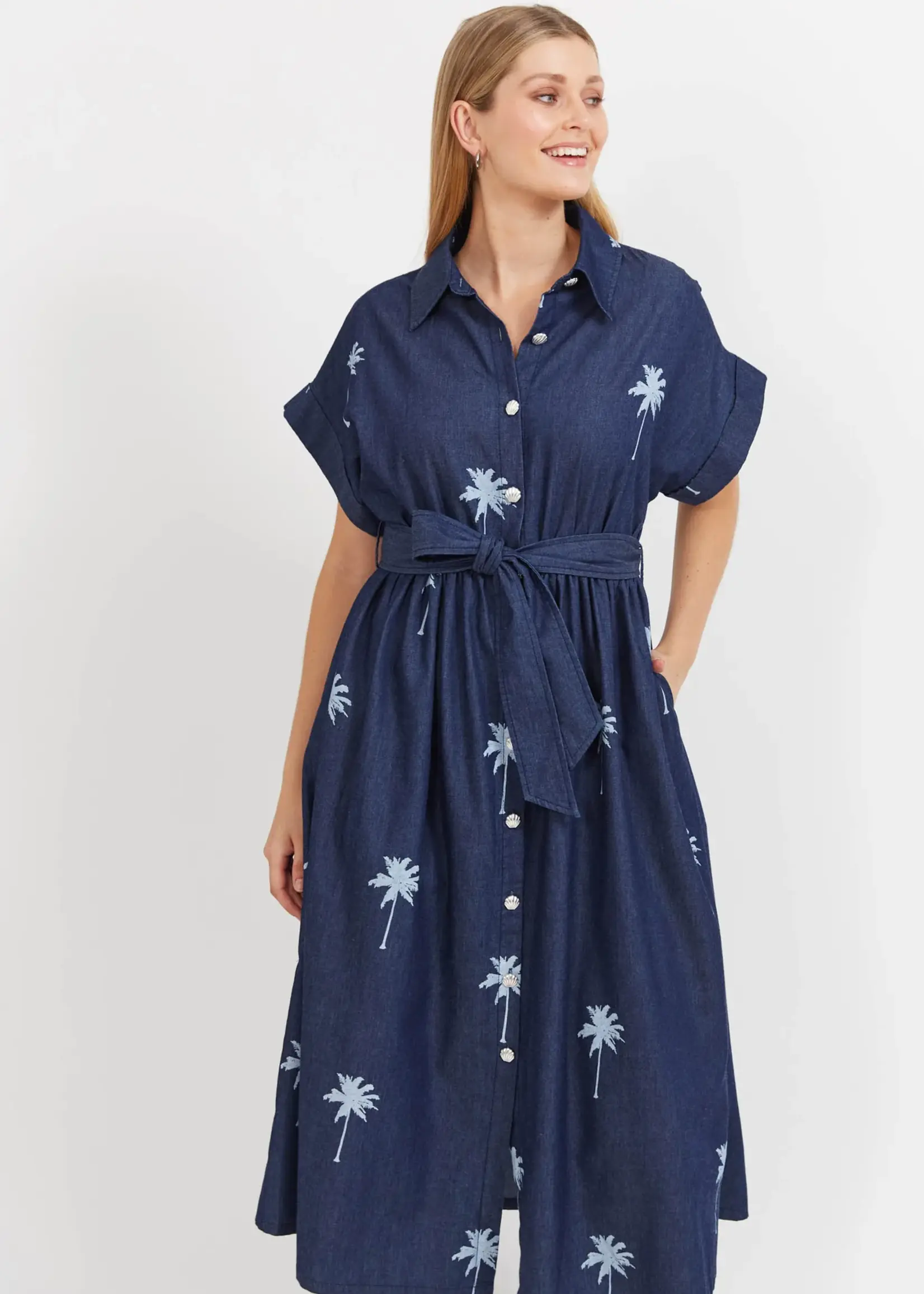 Haven Montego Denim Shirt Dress - Indigo