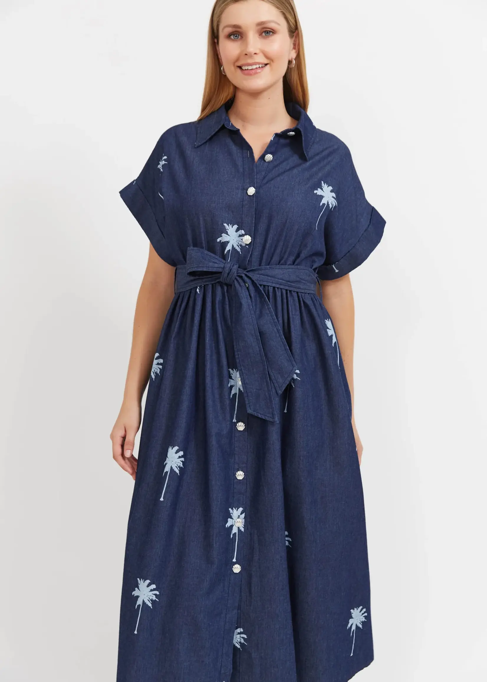 Haven Montego Denim Shirt Dress - Indigo