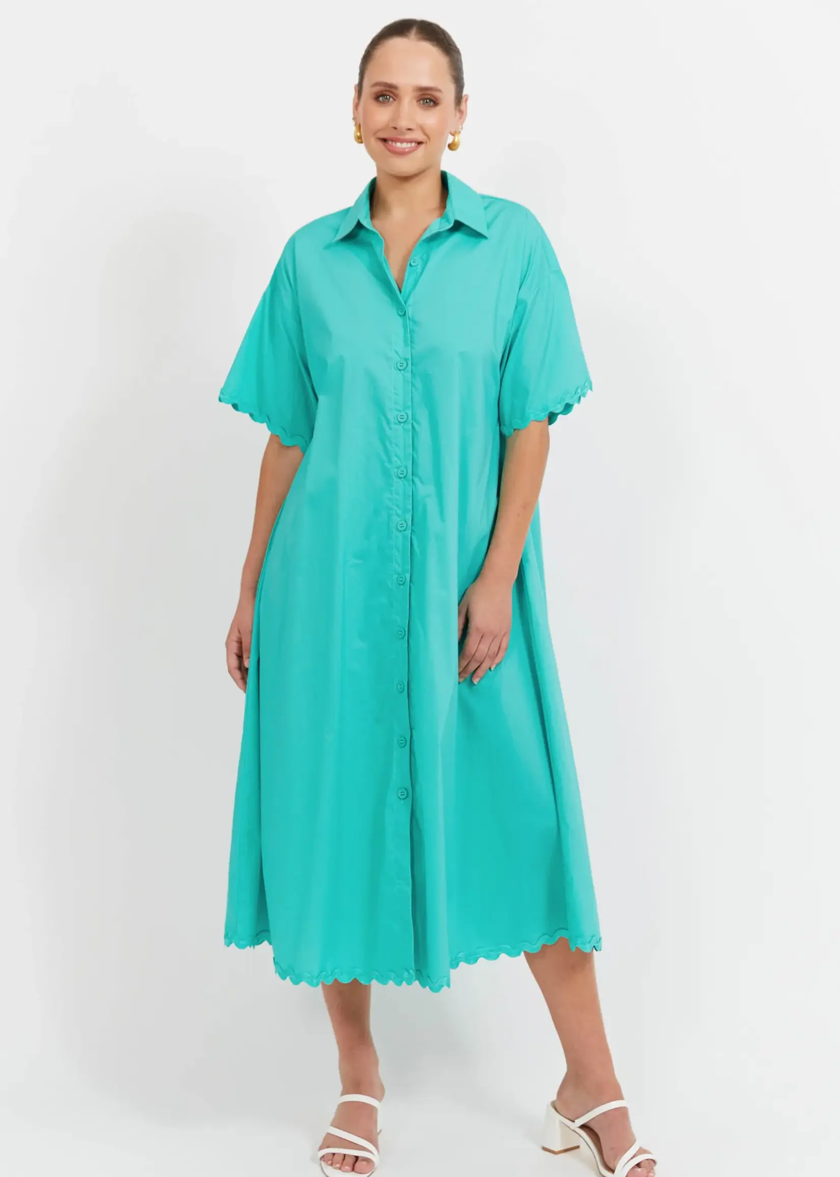 Haven Brasilia Shirt Dress - Mint