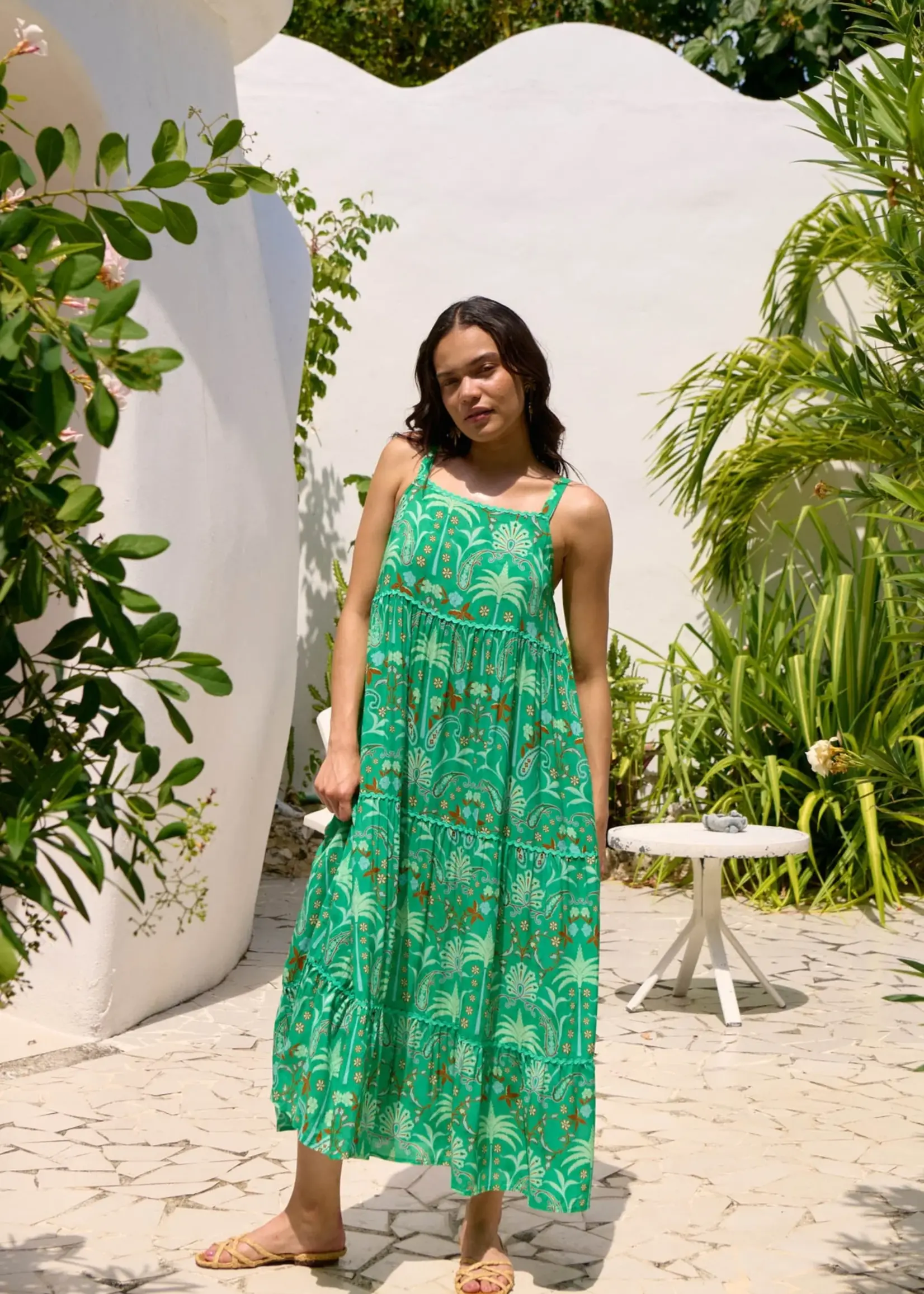 Haven Haiti Tank Maxi Dress - Palms