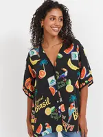Haven Cabana Button Top - Brasil Black