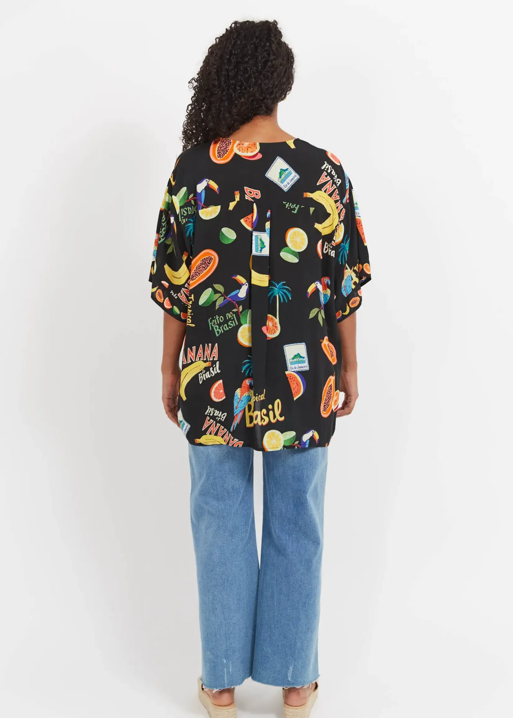 Haven Cabana Button Top - Brasil Black