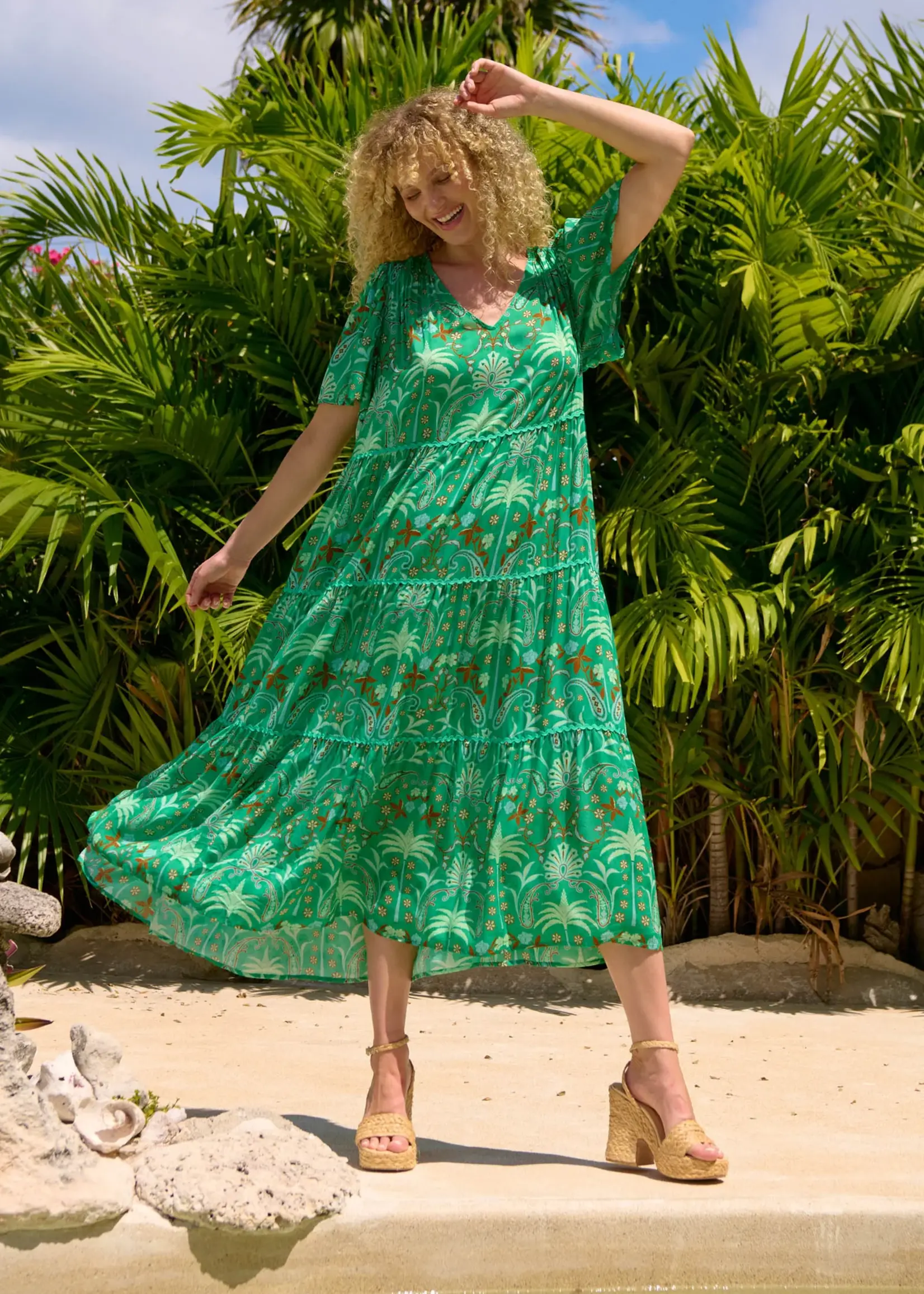 Haven Haiti Maxi Dress - Palms