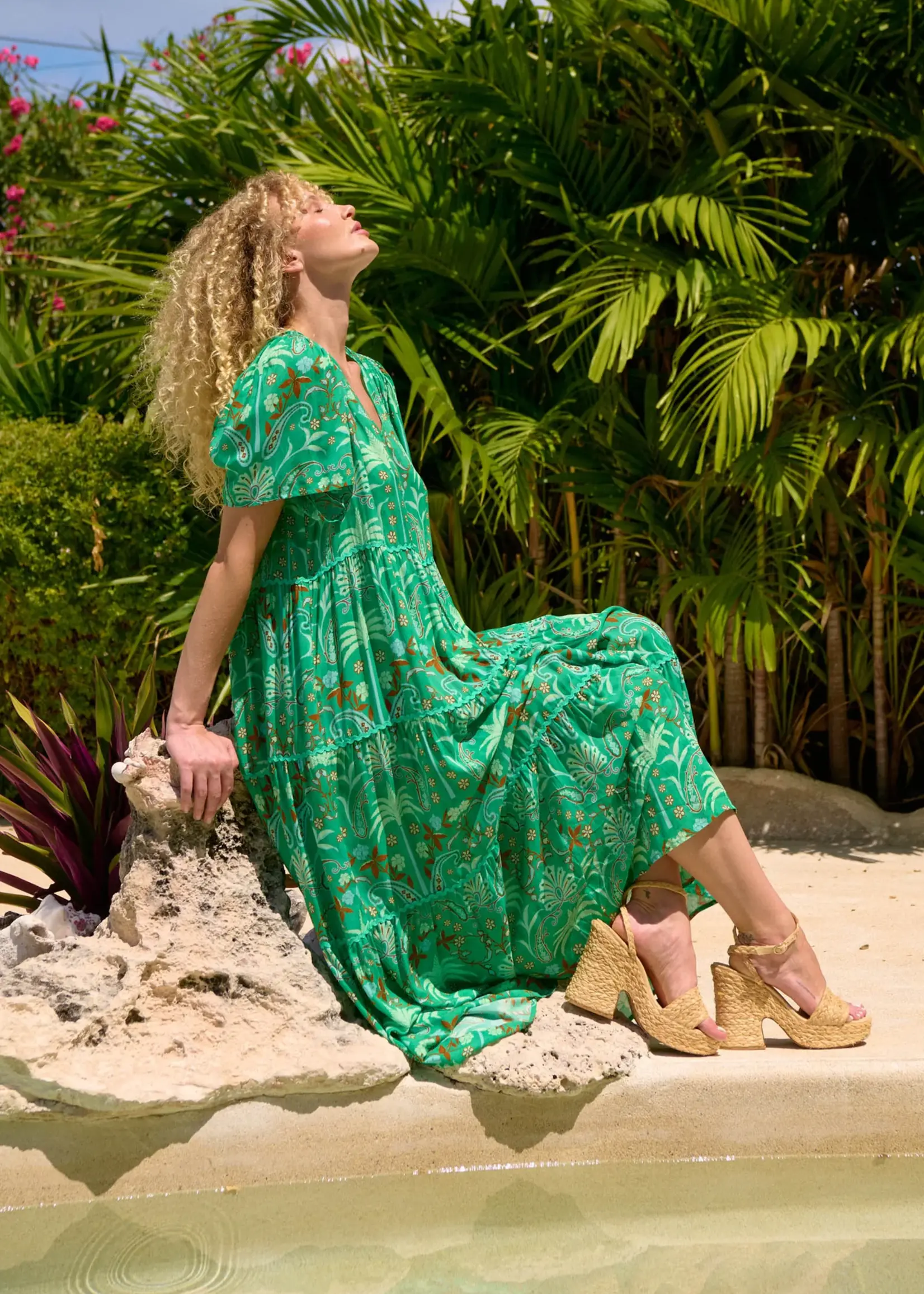 Haven Haiti Maxi Dress - Palms