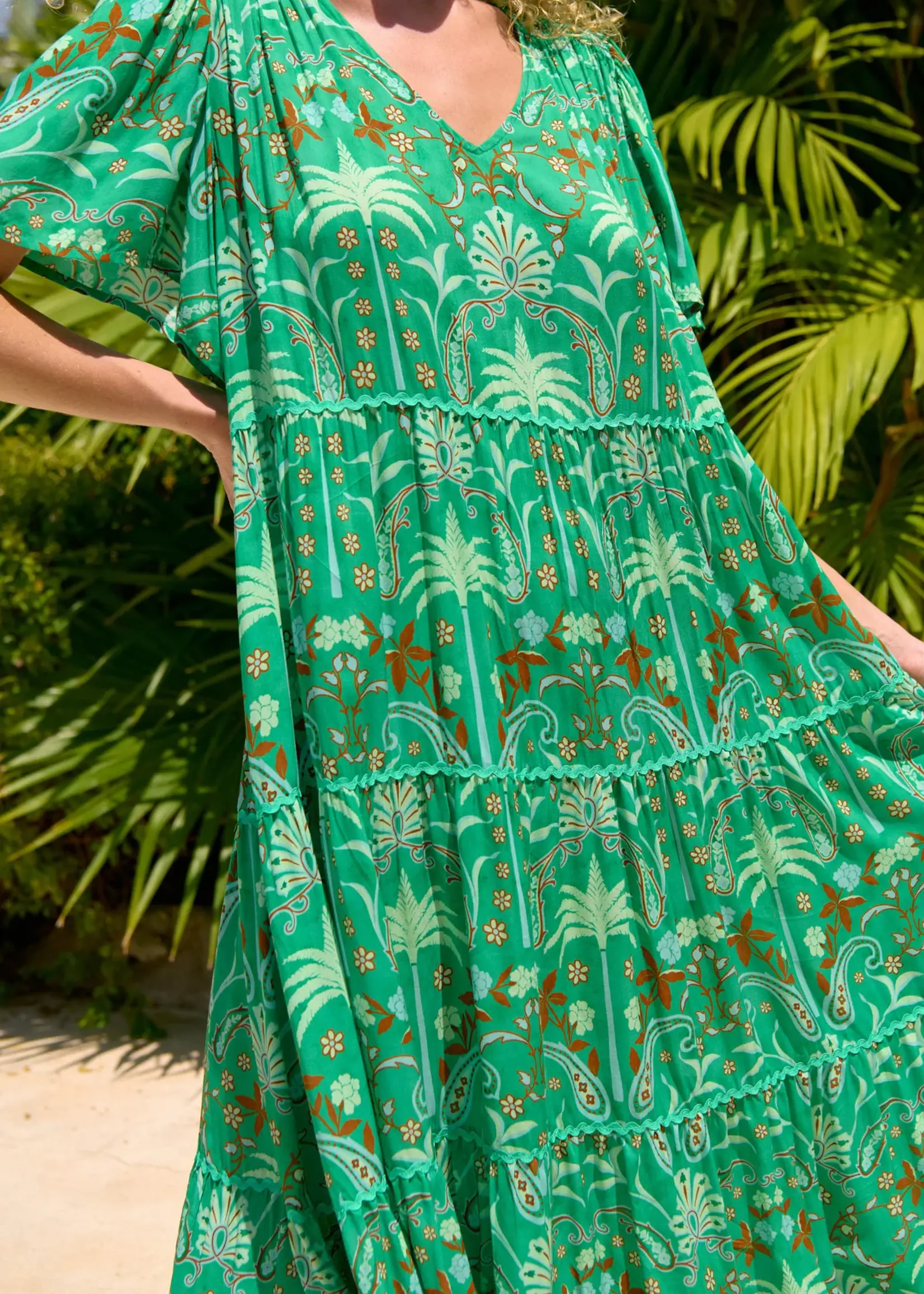 Haven Haiti Maxi Dress - Palms