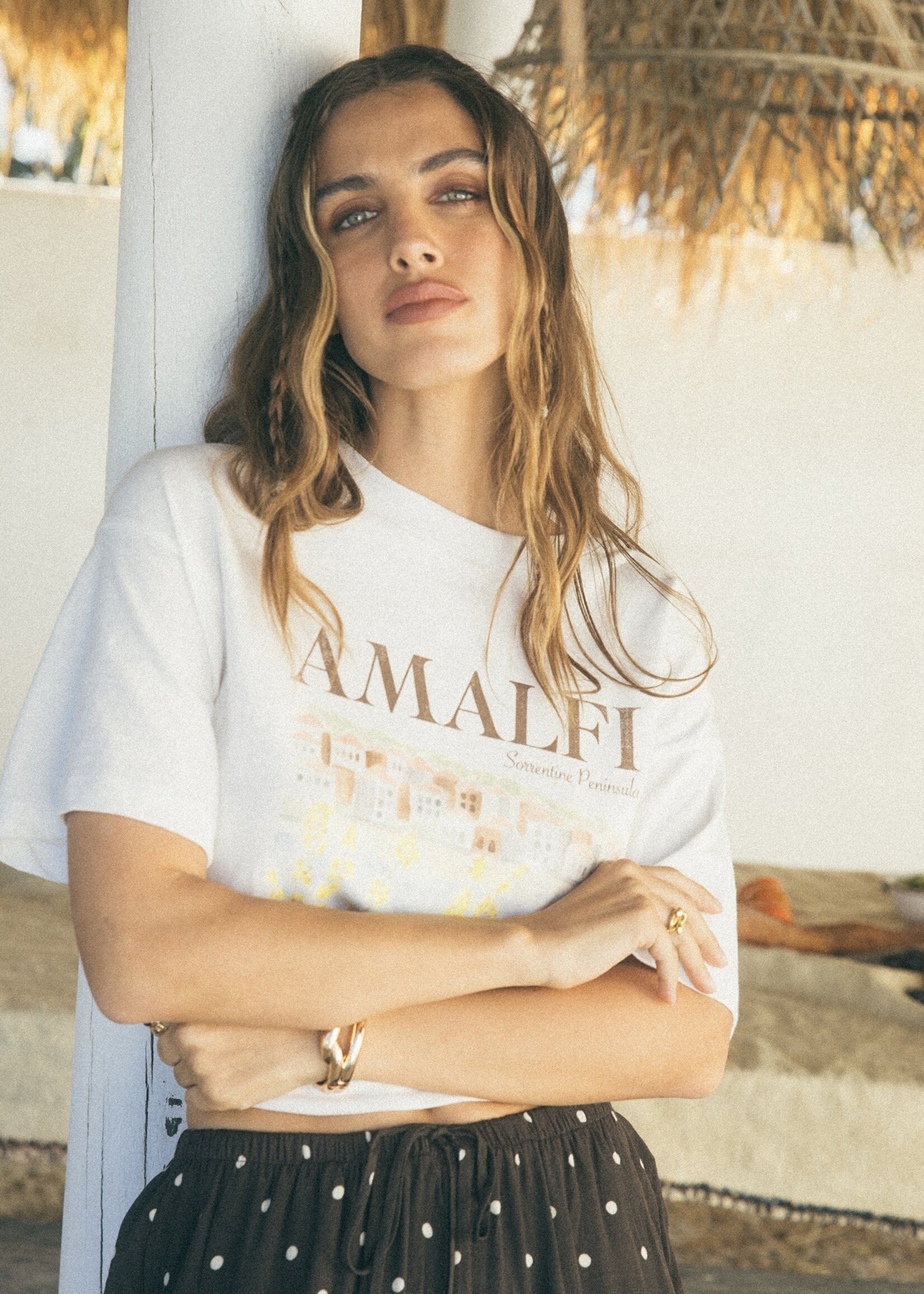 Amalfi Relaxed Tee - Vintage White