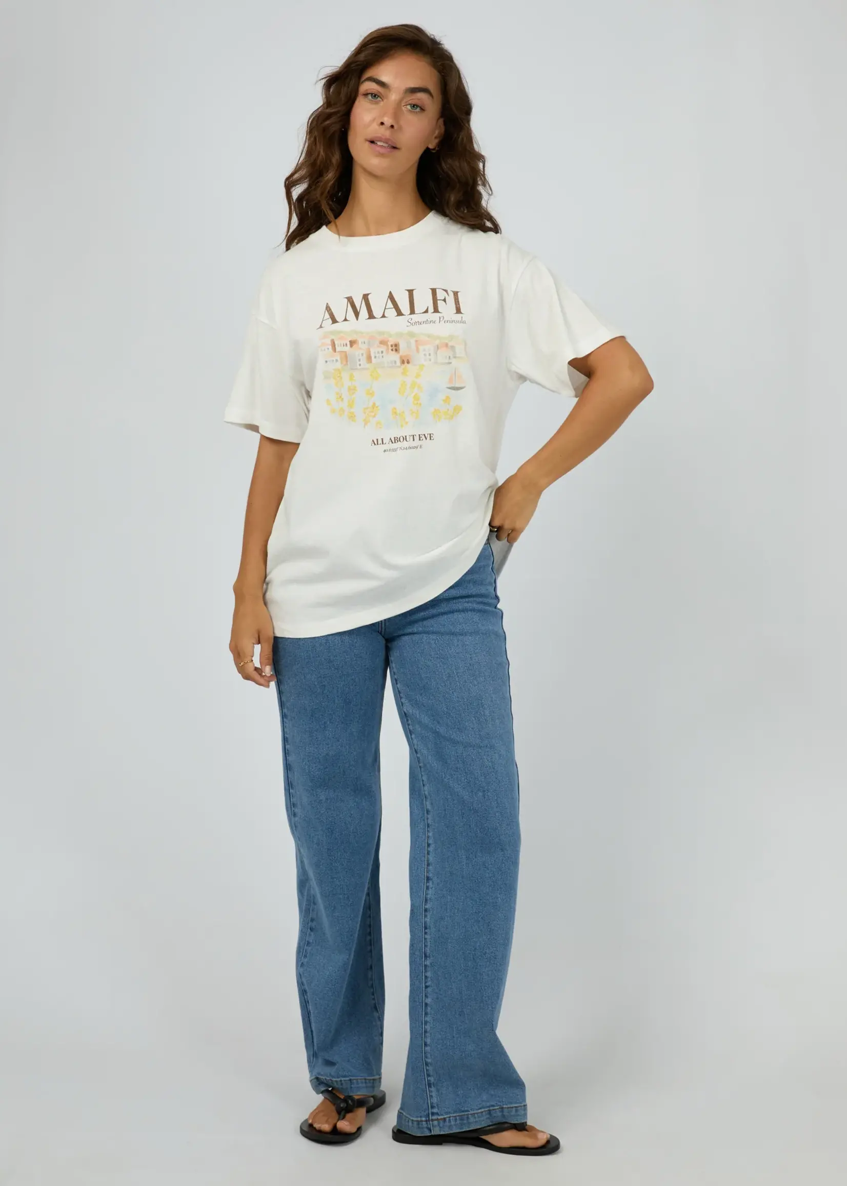 Amalfi Relaxed Tee - Vintage White
