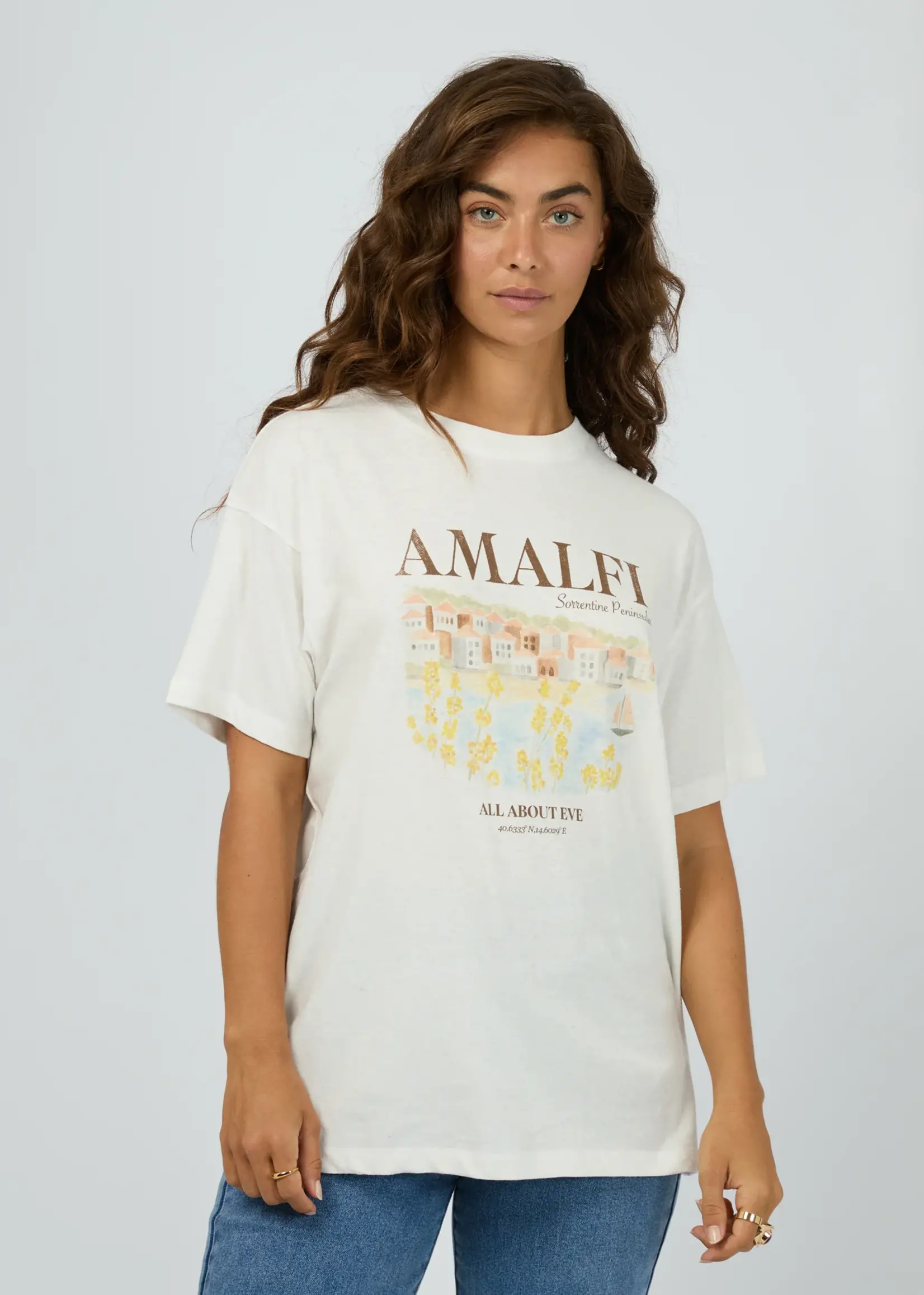 Amalfi Relaxed Tee - Vintage White