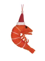 Wool Prawn With Santa Hat