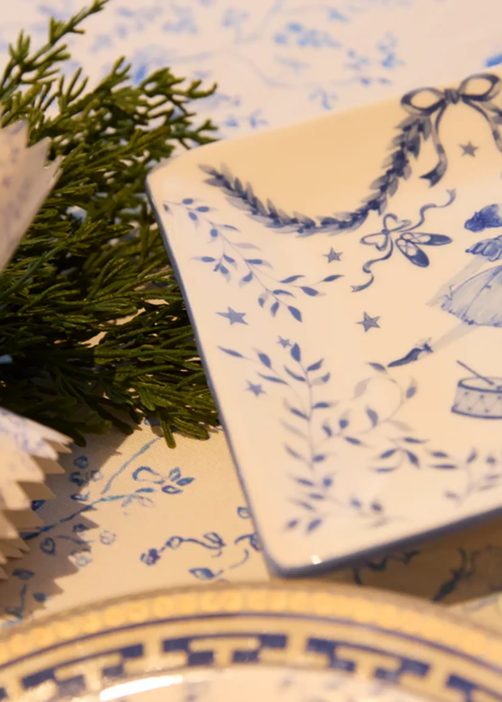 Holly and Ivy Nutcracker Wonderland Sandwich Plate