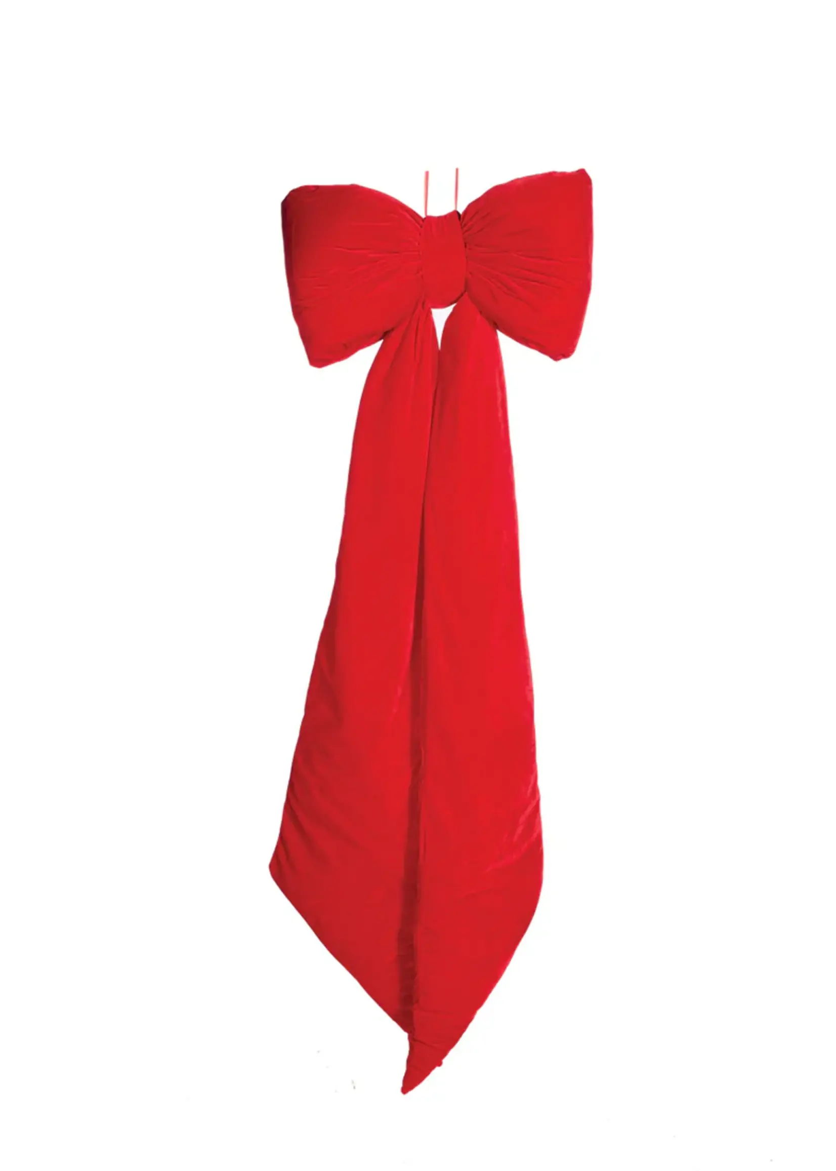 Red Elongated Bow
