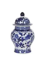 Holly and Ivy 21.6 Cm Floral Chinoiserie Jar