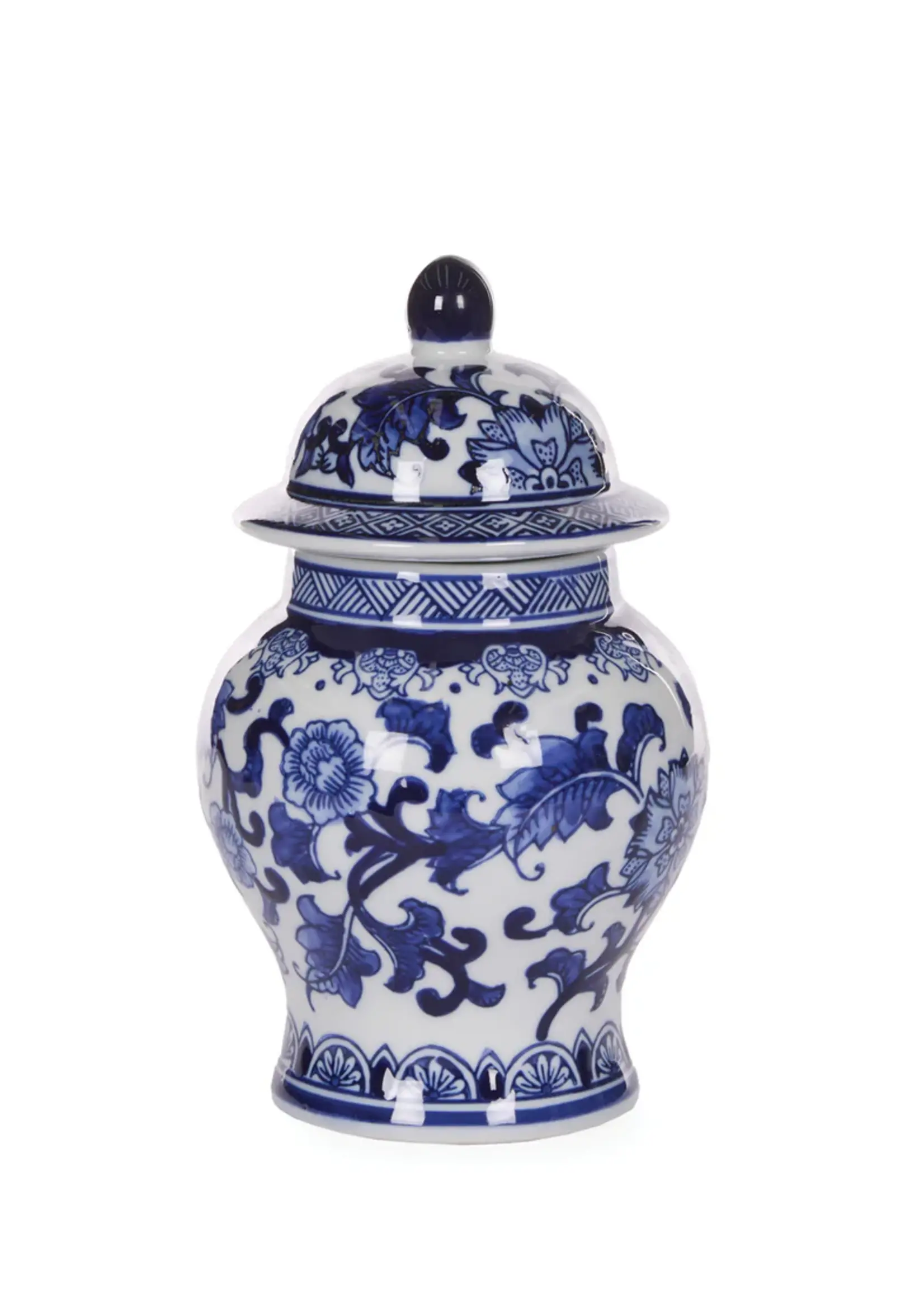 Holly and Ivy 21.6 Cm Floral Chinoiserie Jar