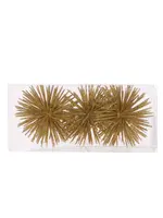 Holly and Ivy 3 Pk Gold Glitter Puff