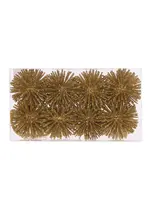8 Pk Mini Gold Glitter Puff