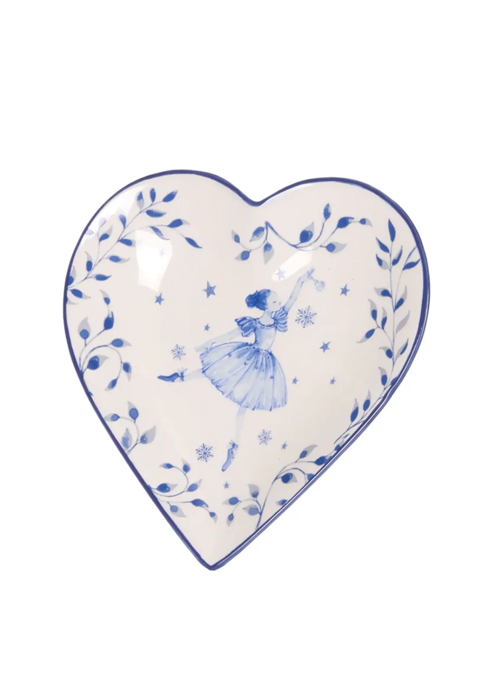 Holly and Ivy Nutcracker Wonderland Heart Tray