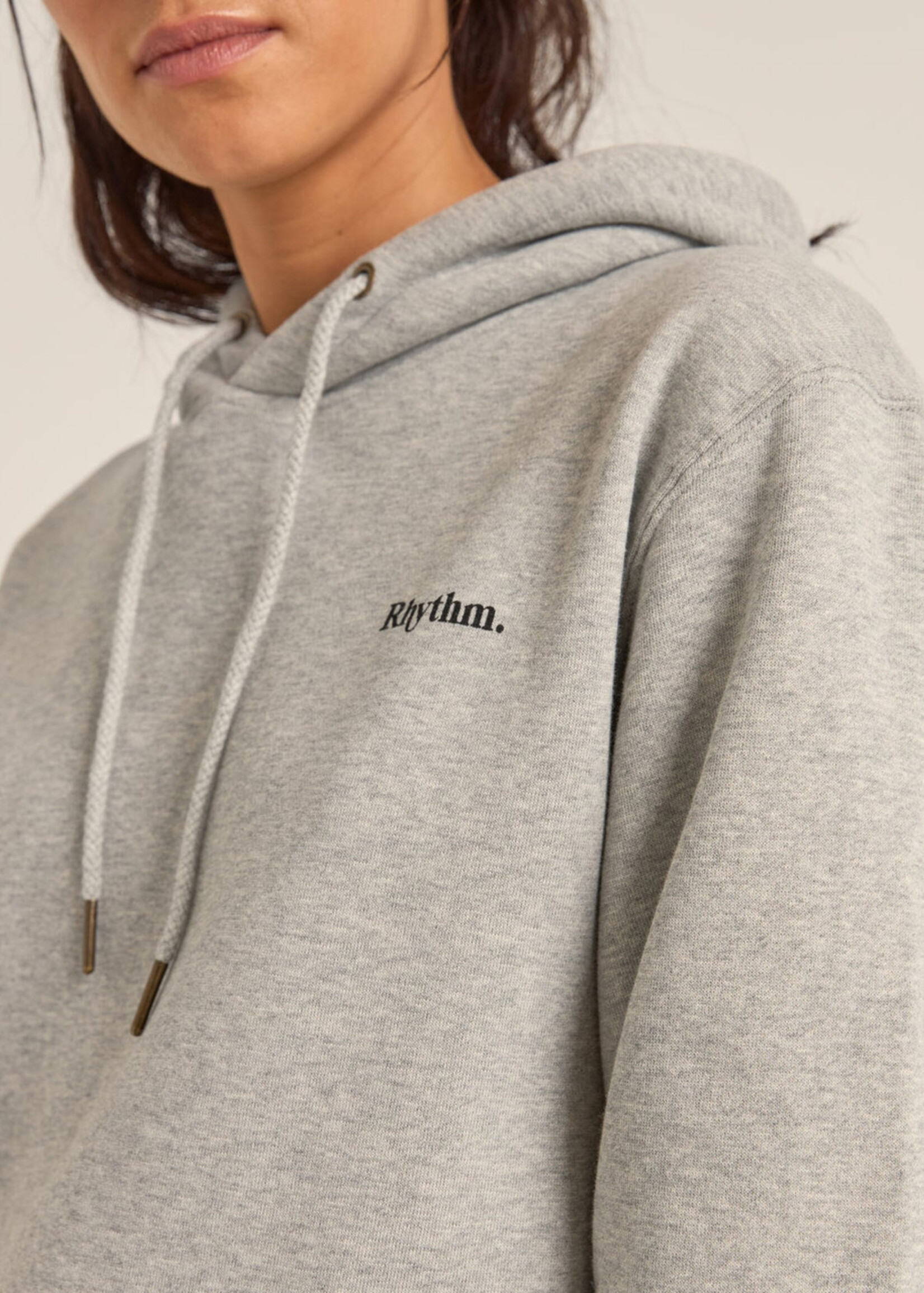 Rhythm Logo Boyfriend Fleece Hood - Grey Heather