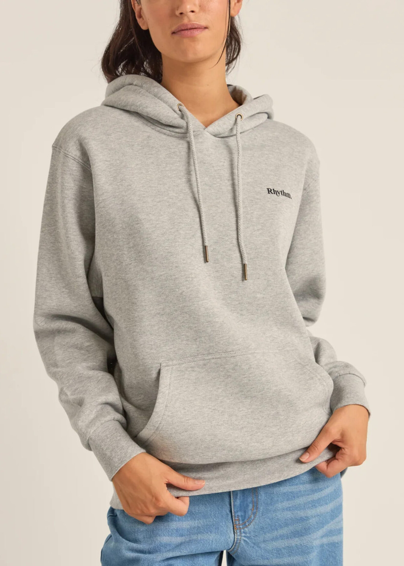 Rhythm Logo Boyfriend Fleece Hood - Grey Heather