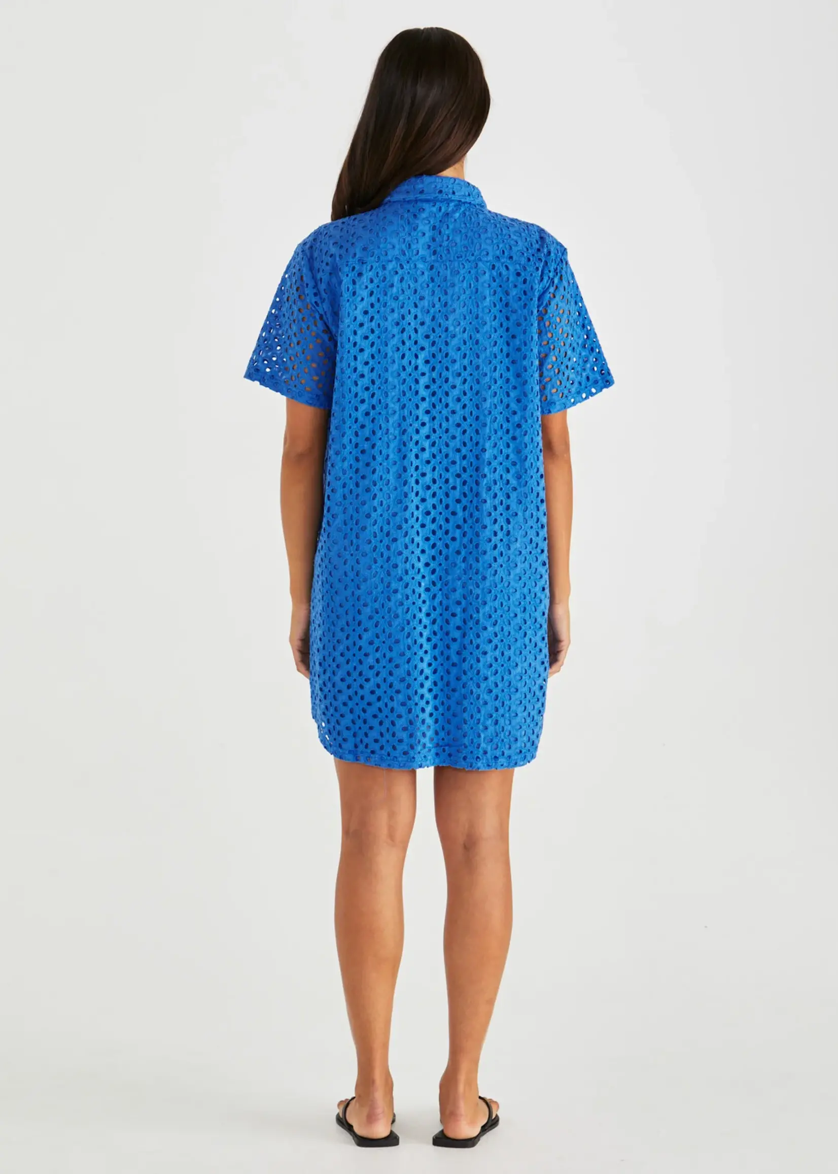 Steva Shirt Dress - Bright Blue