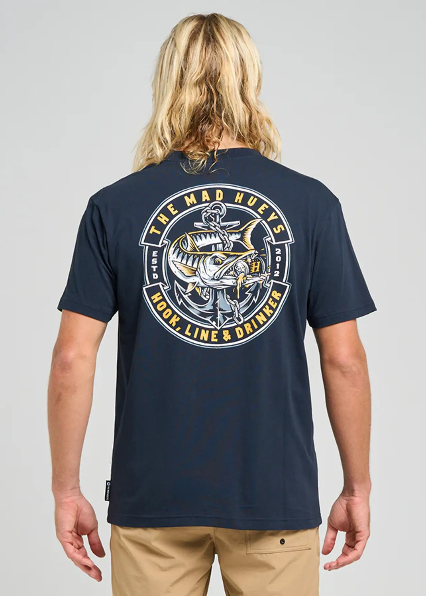 Mad Hueys Hooked Cuda Tee - Navy