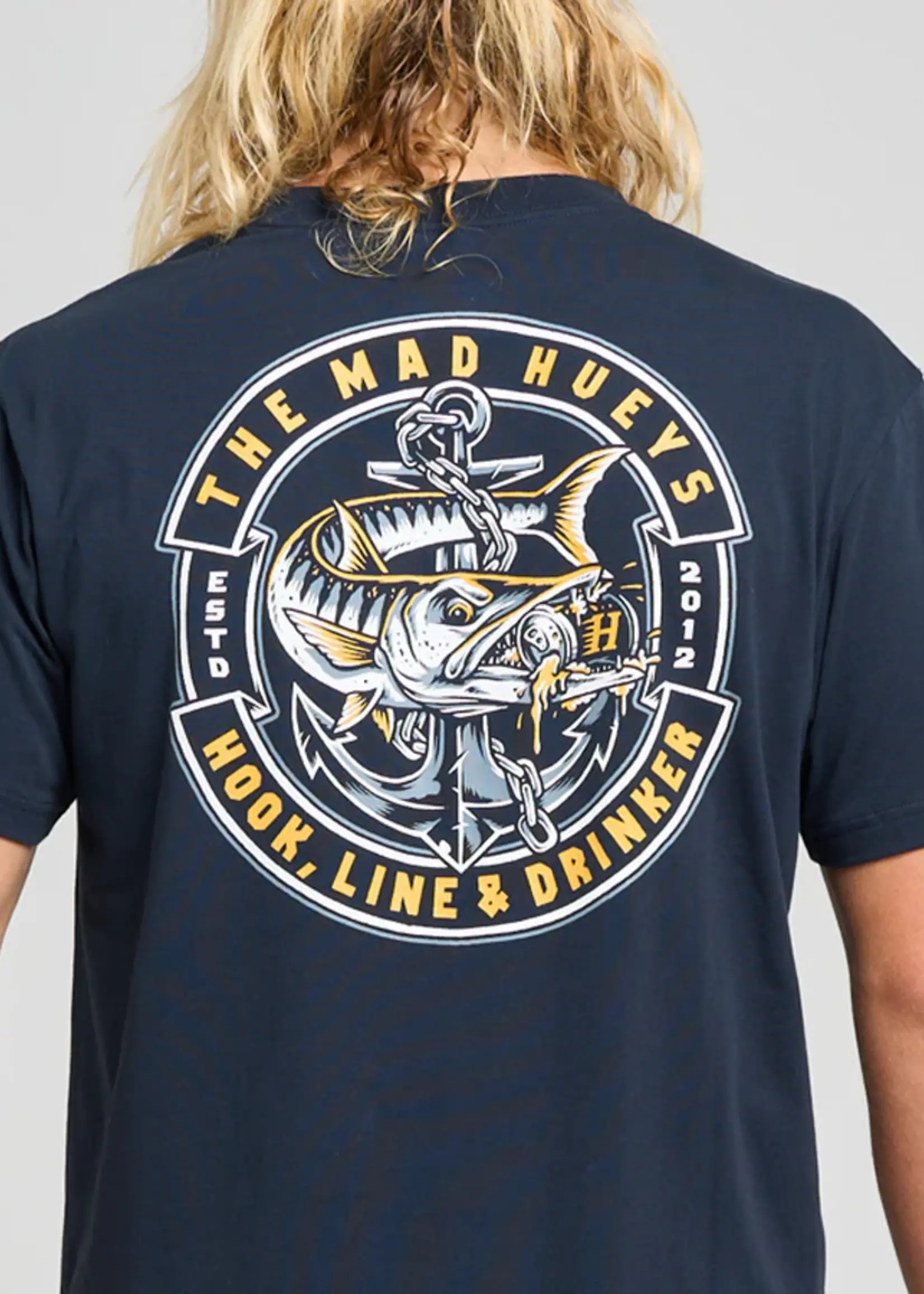Mad Hueys Hooked Cuda Tee - Navy