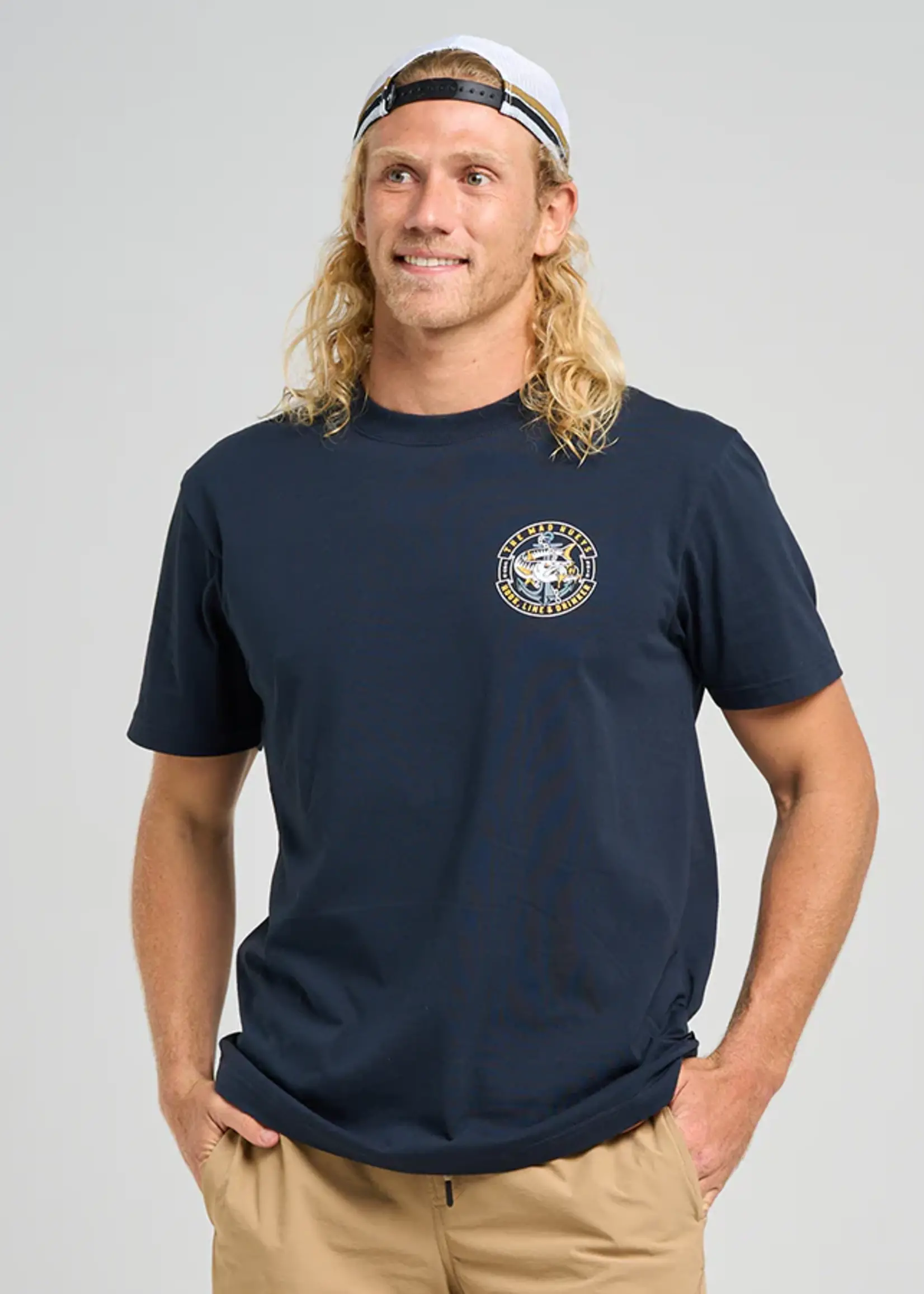Mad Hueys Hooked Cuda Tee - Navy