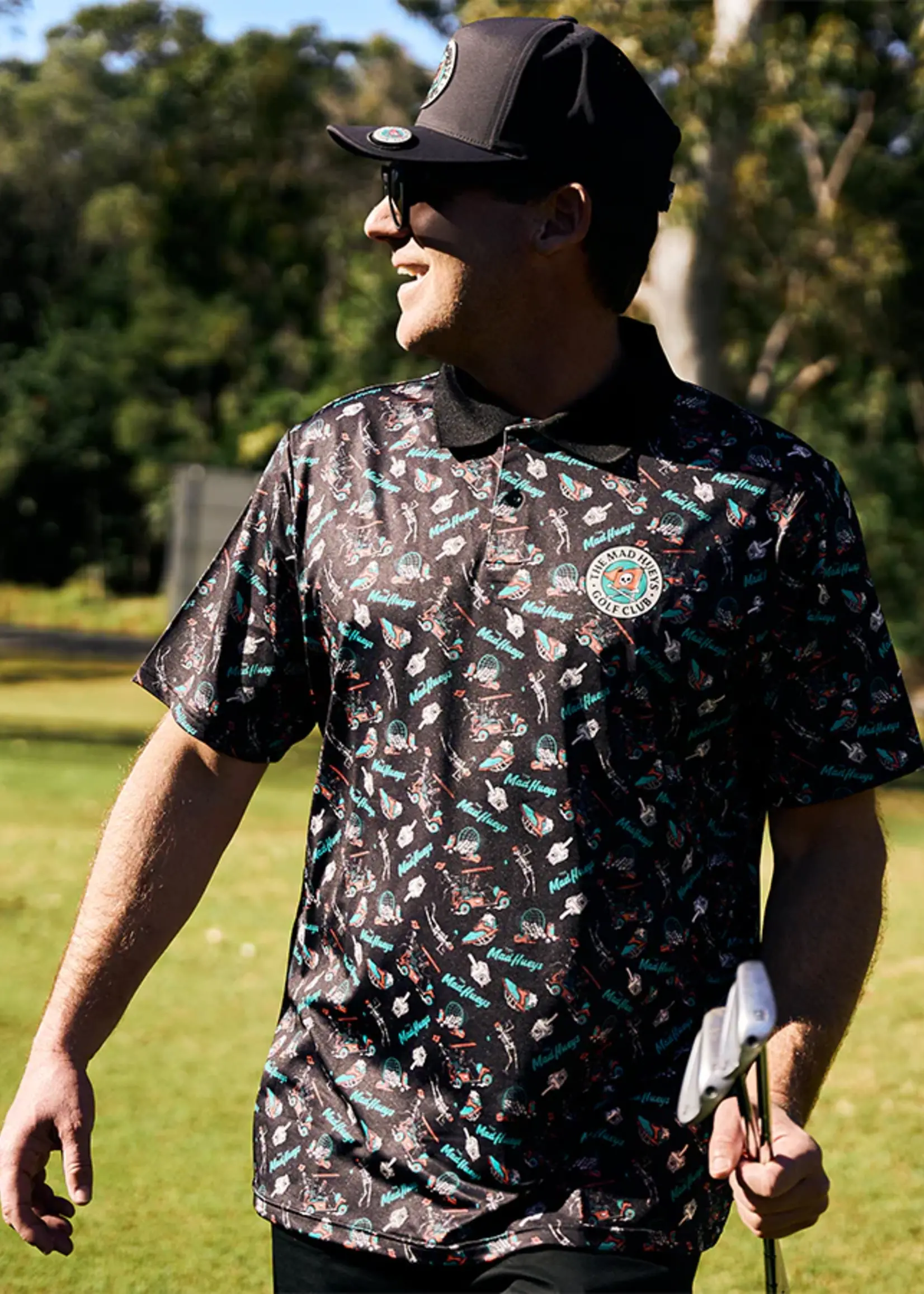 Mad Hueys Hueys Golf Polo - Black