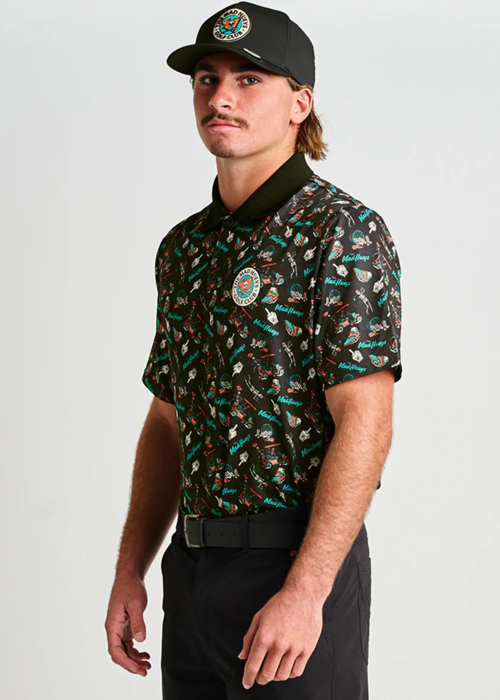 Mad Hueys Hueys Golf Polo - Black