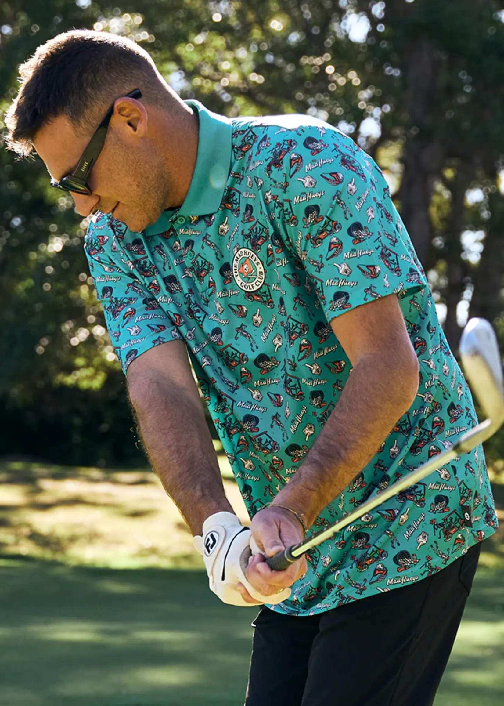 Mad Hueys Hueys Golf Polo - Teal