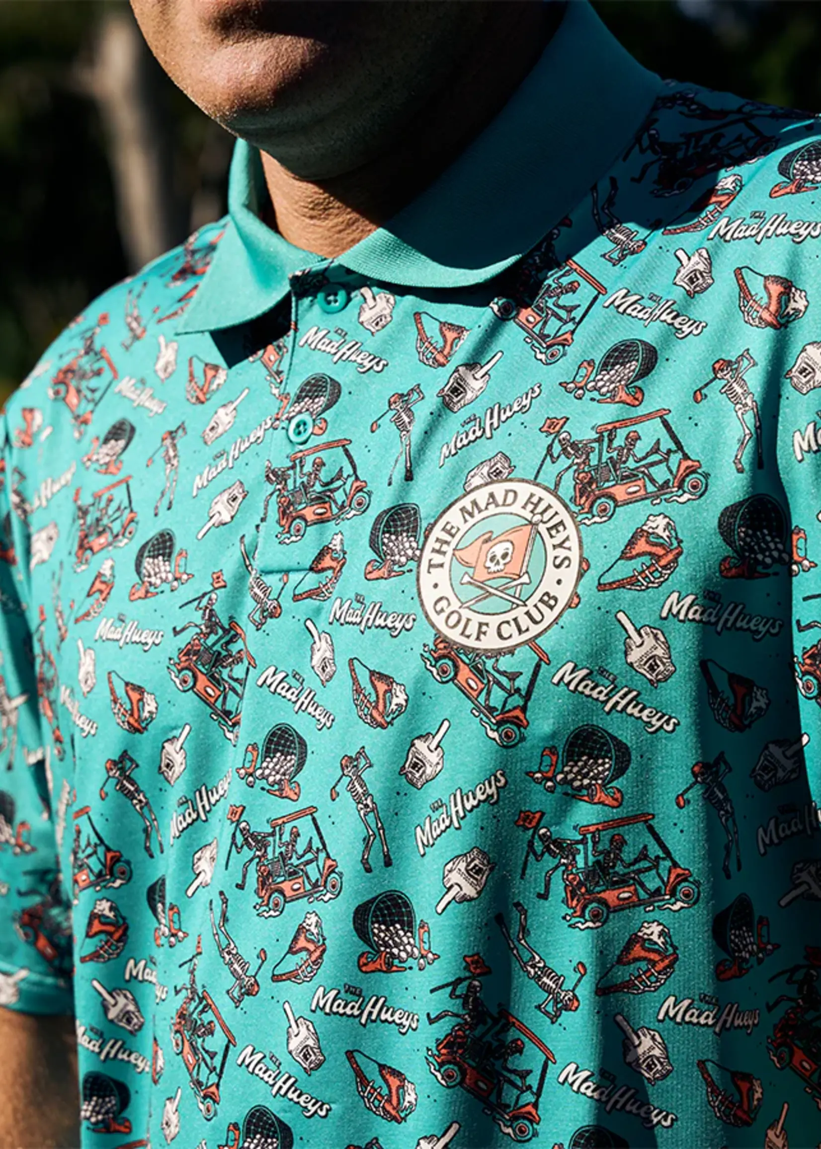 Mad Hueys Hueys Golf Polo - Teal