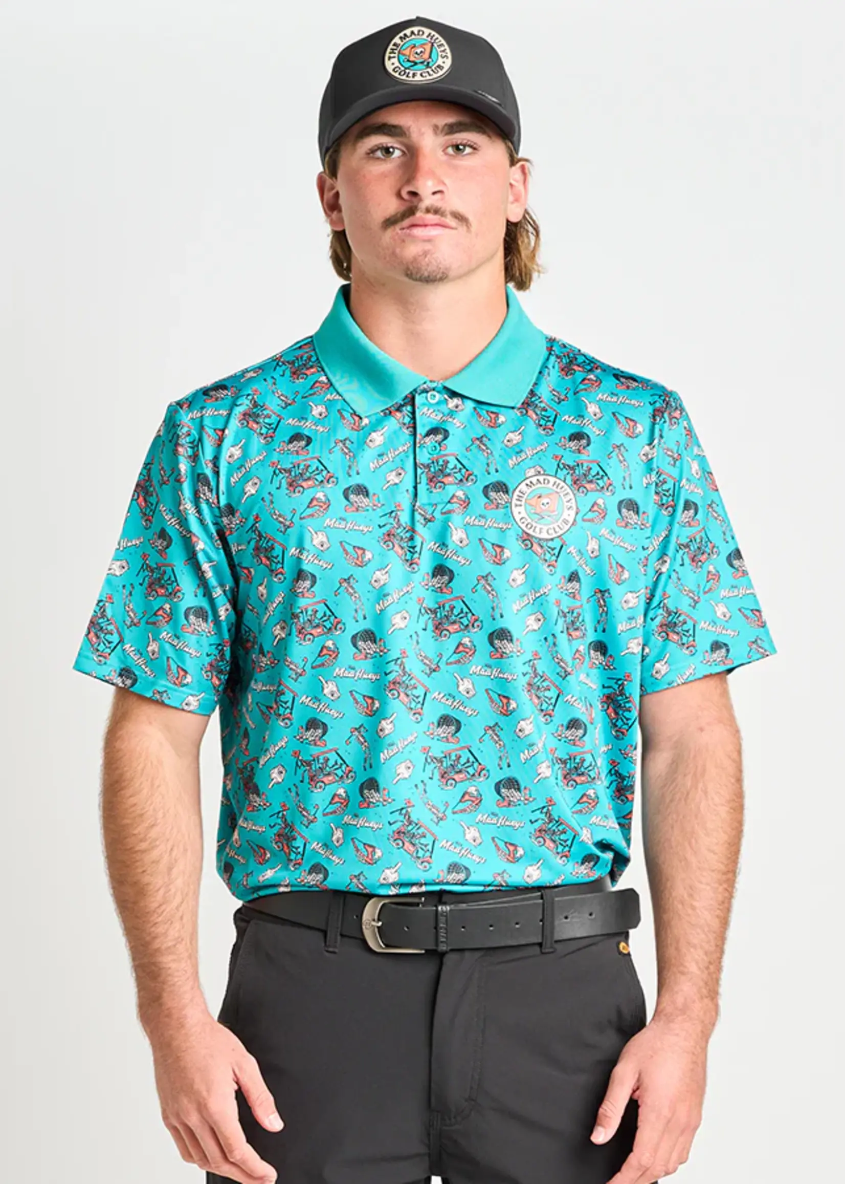 Mad Hueys Hueys Golf Polo - Teal