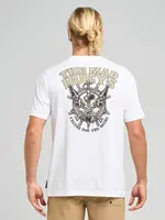 Mad Hueys Ship Wheel Beers Tee - White