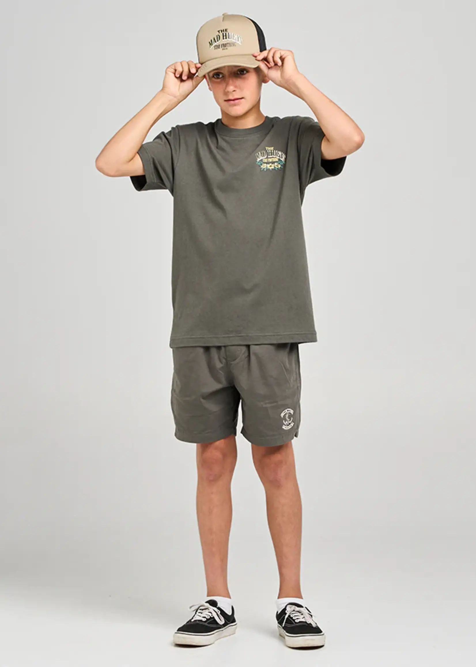 Mad Hueys Stay Frothing | Youth Tee - Charcoal