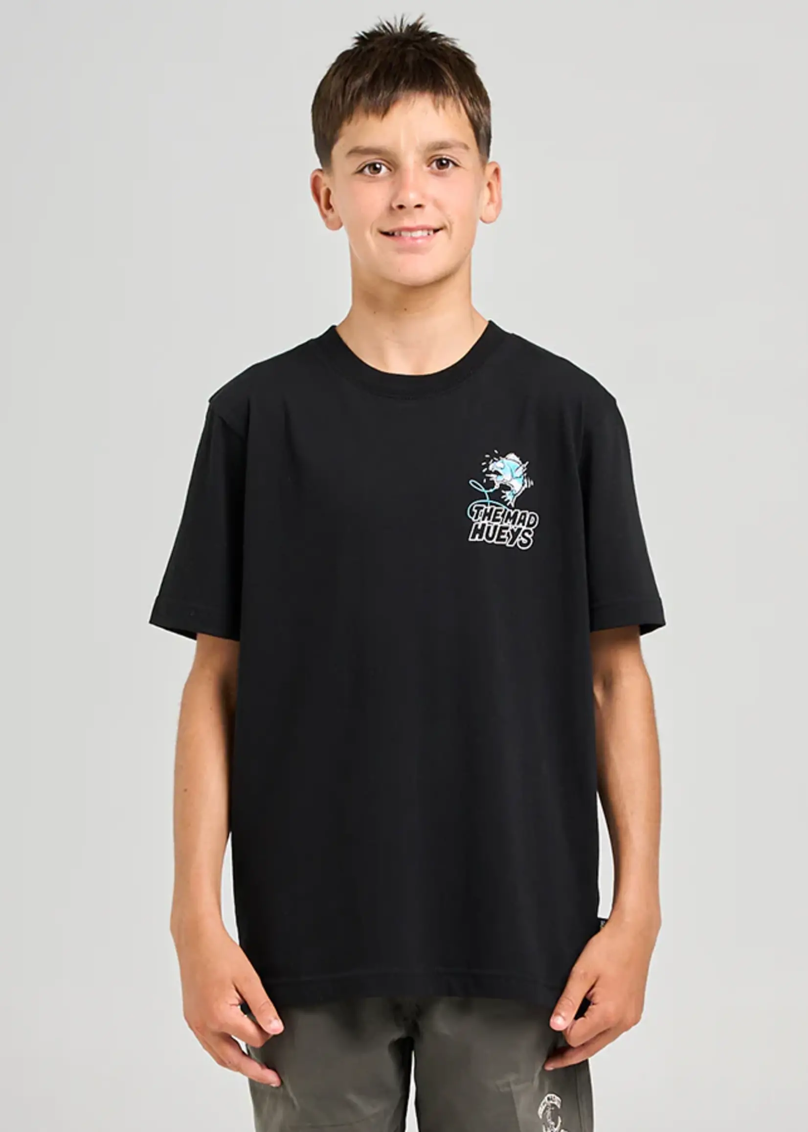 Mad Hueys Great Bite Shark Youth Tee - Black