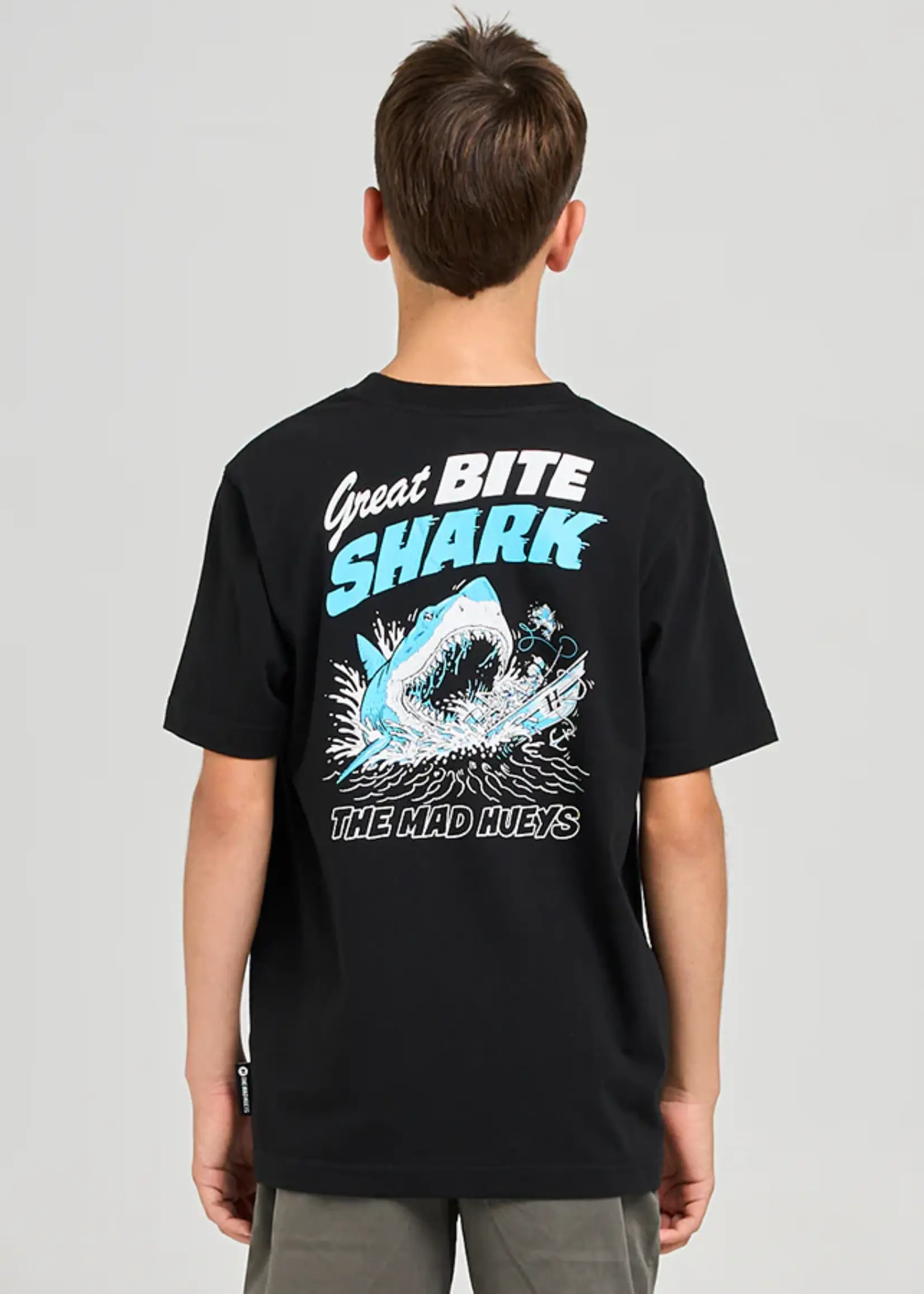 Mad Hueys Great Bite Shark Youth Tee - Black