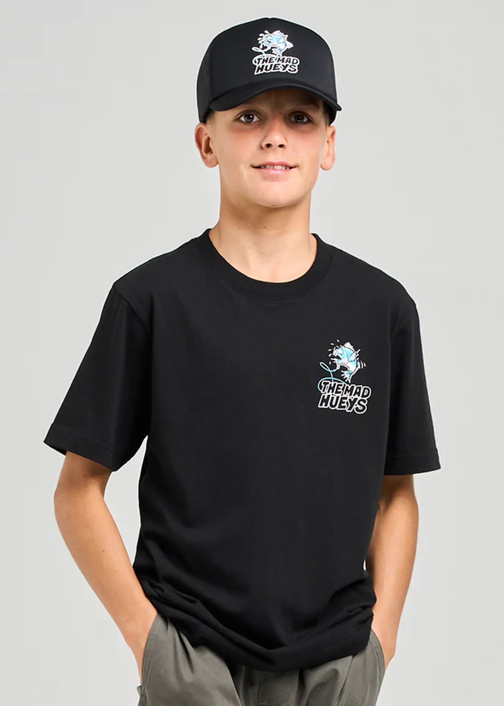 Mad Hueys Great Bite Shark Youth Tee - Black
