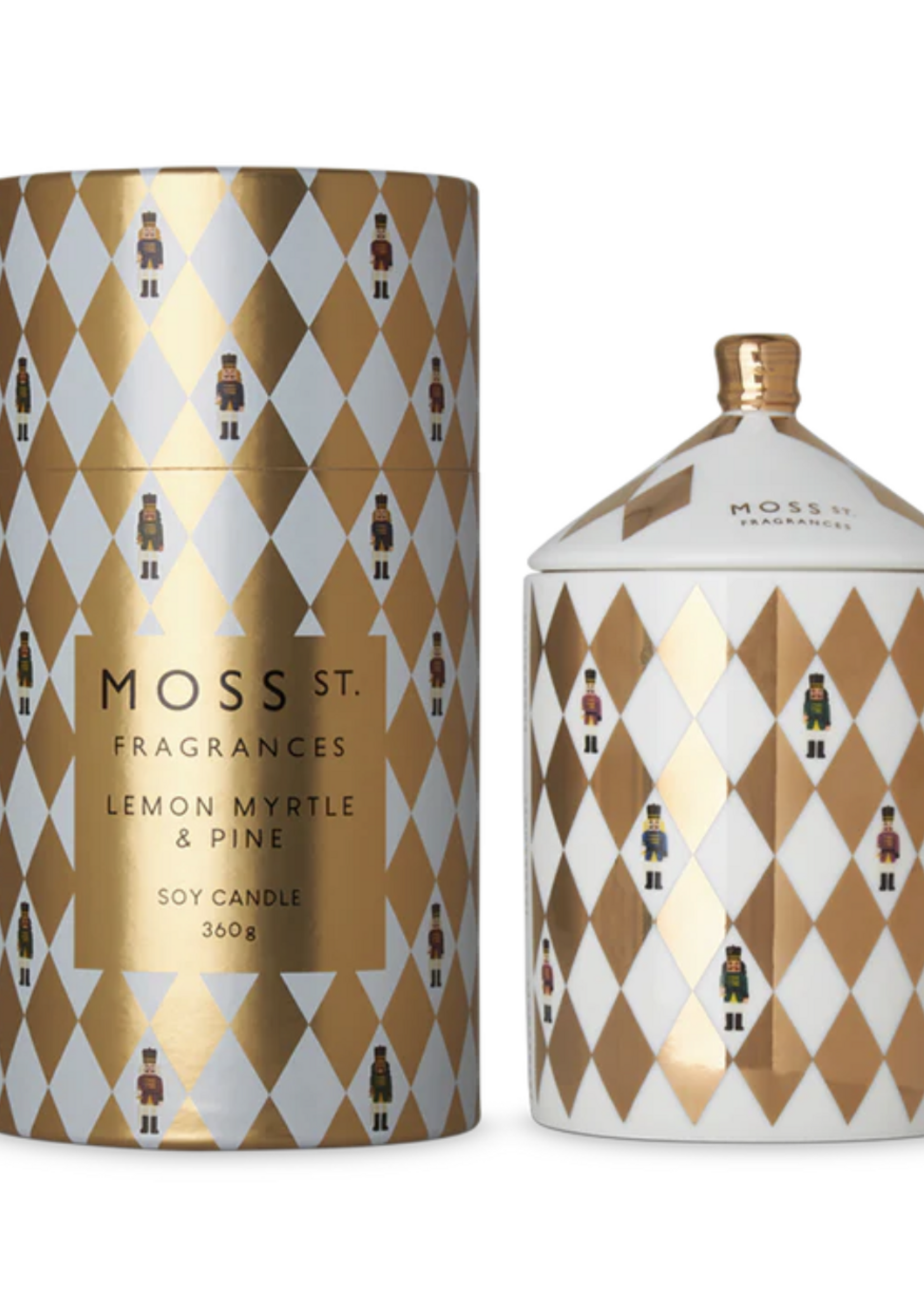 Moss St Fragrances Lemon Myrtle & Pine Ceramic Candle | 370g